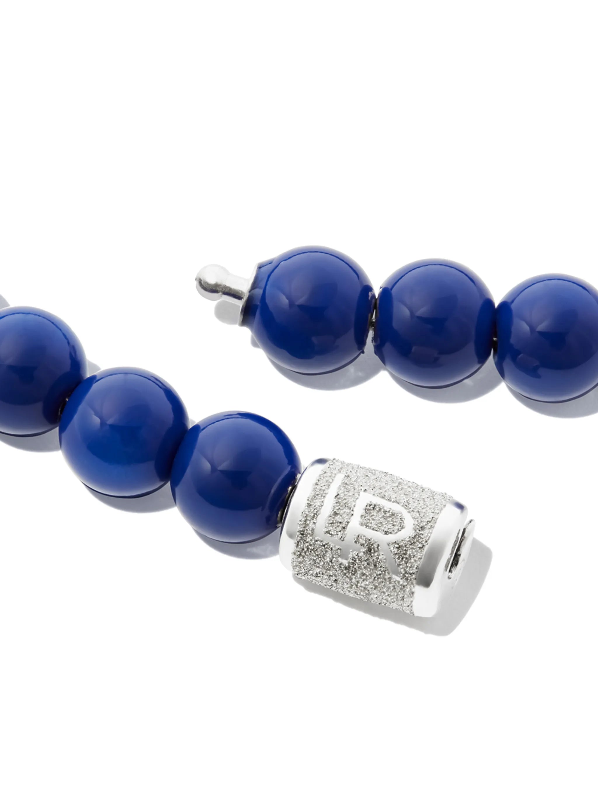 14kt white gold beaded necklace