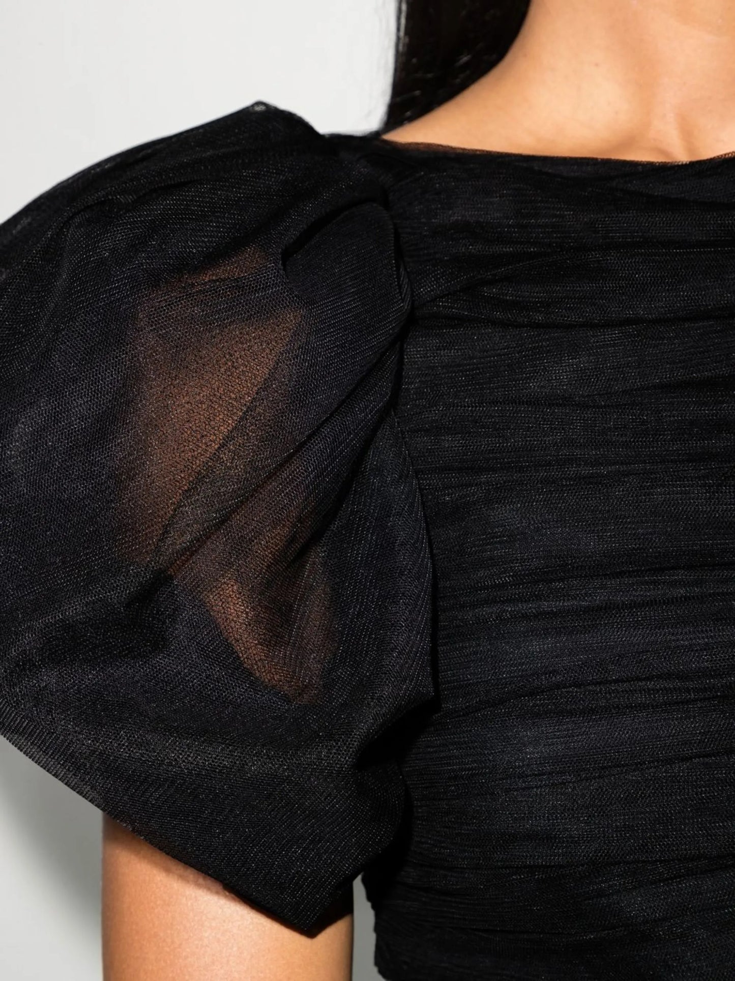 puff-sleeve blouse