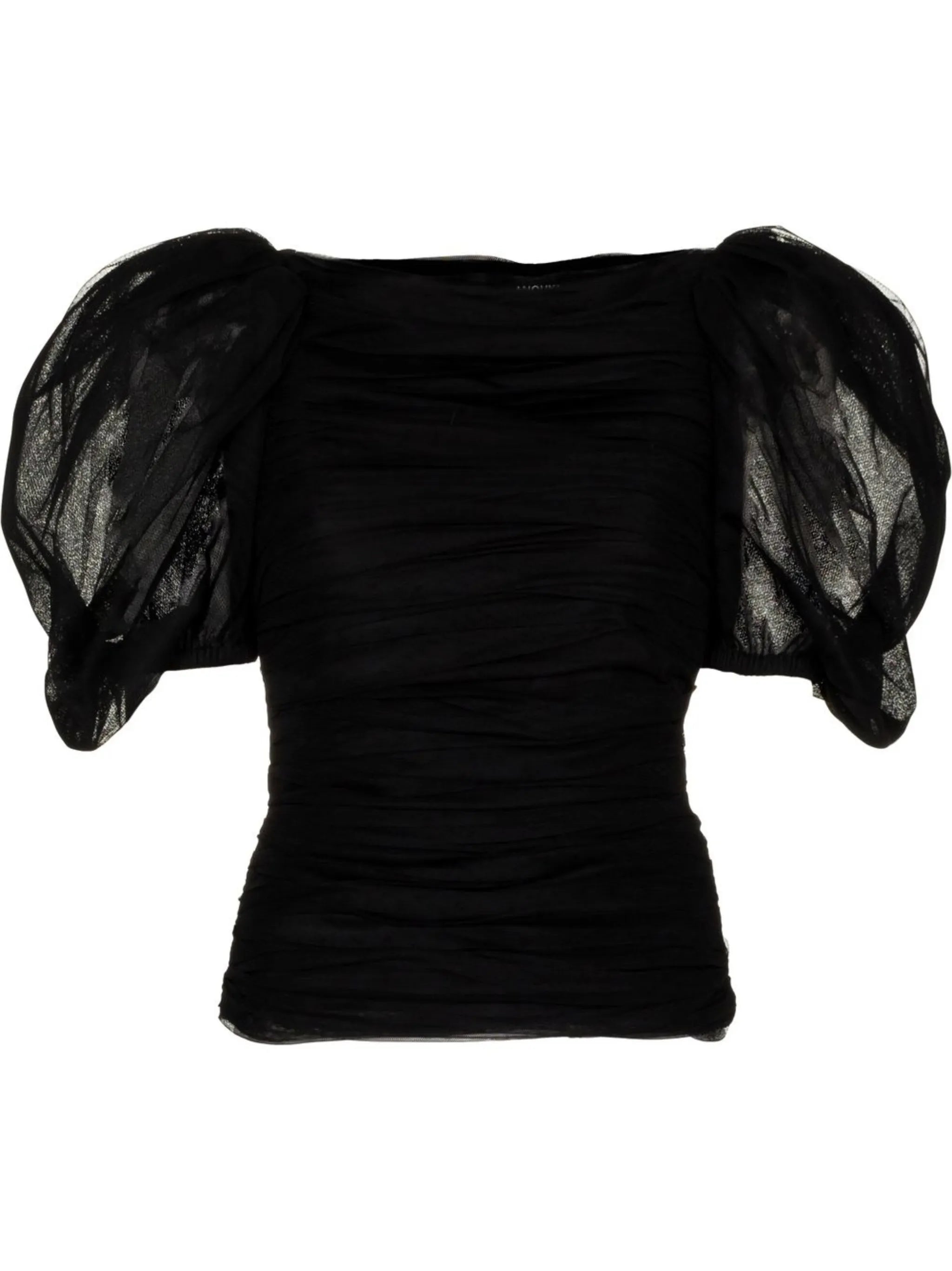 puff-sleeve blouse