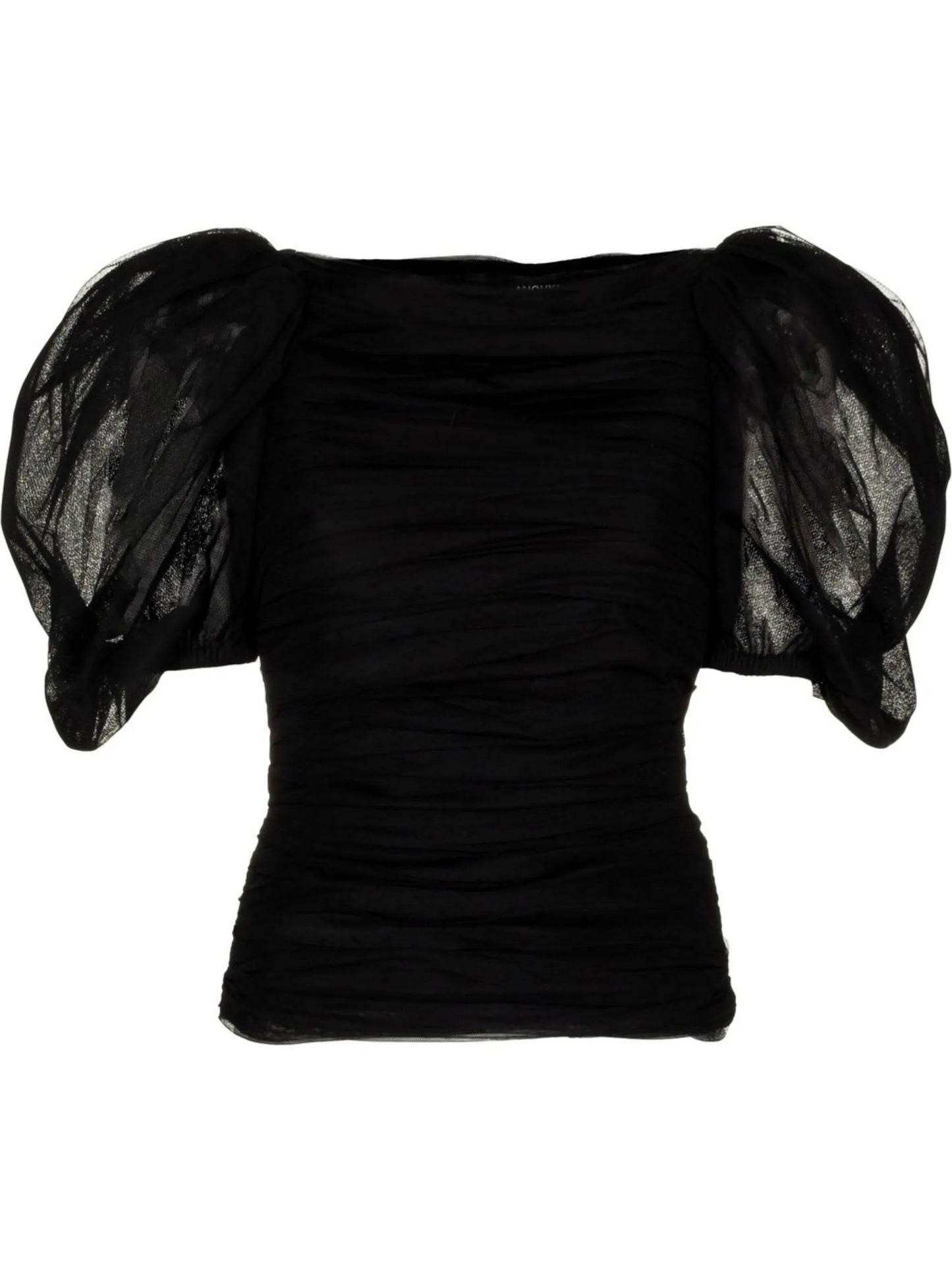 puff-sleeve blouse