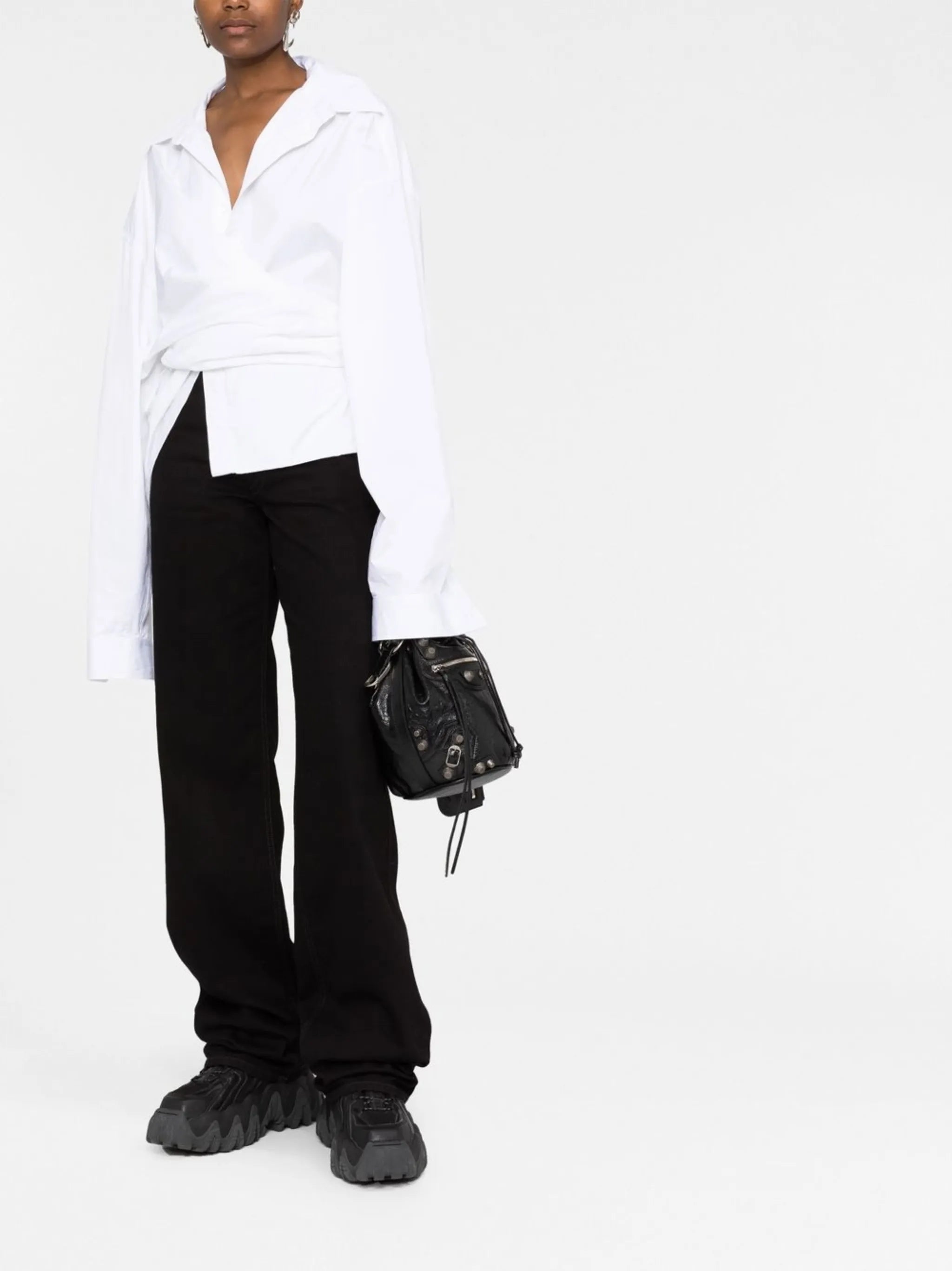 oversized wrap shirt