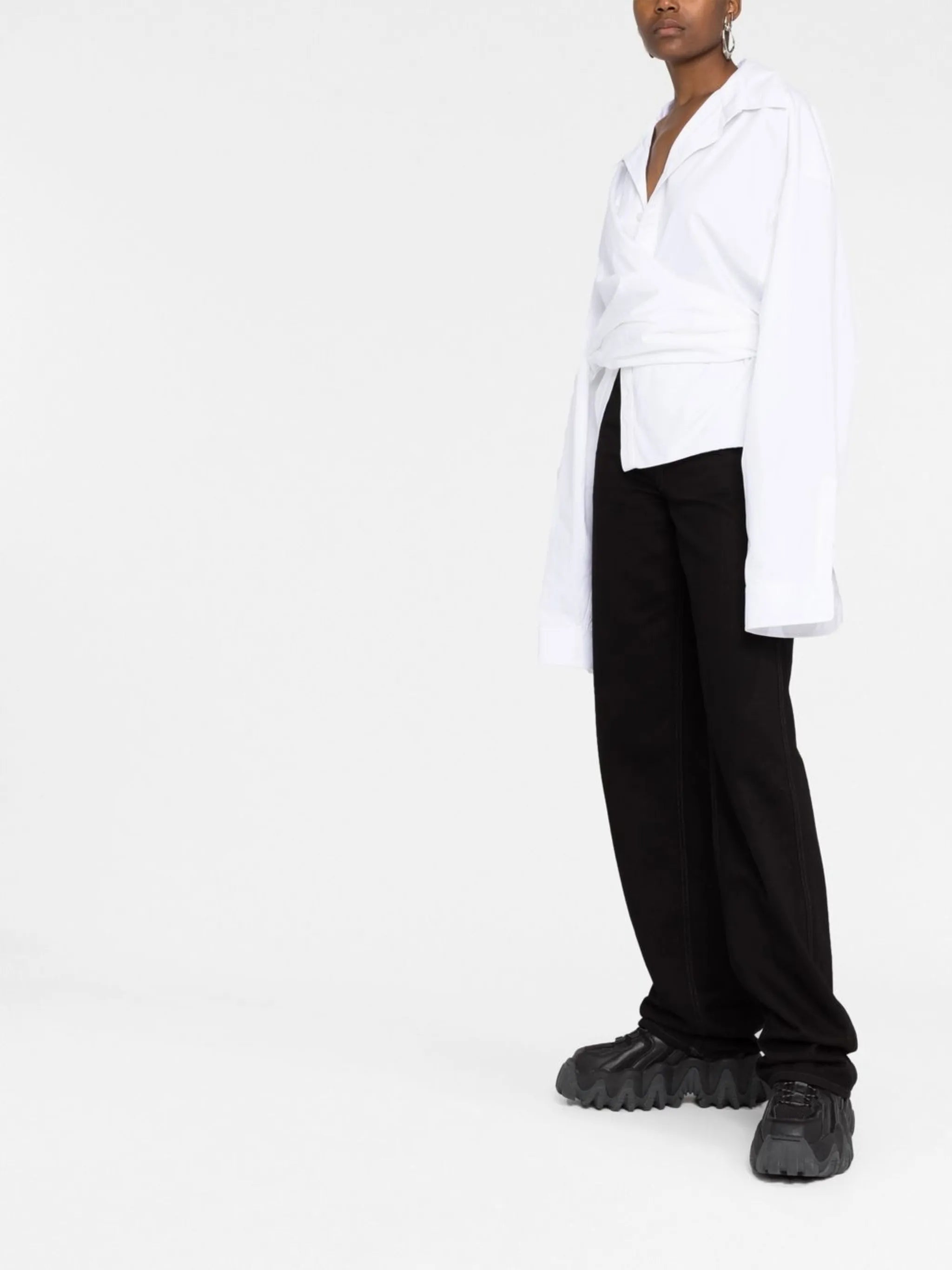 oversized wrap shirt