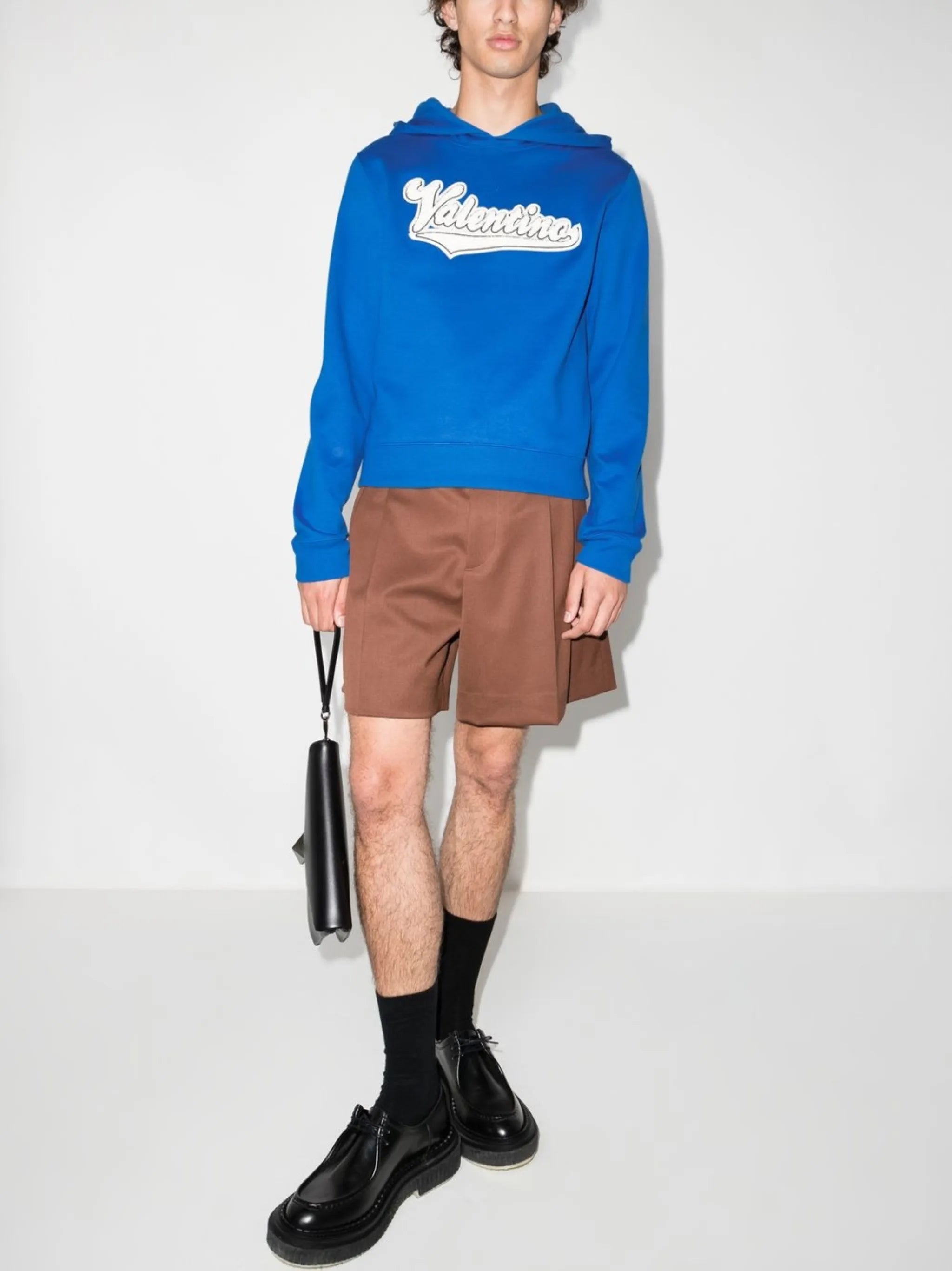 embroidered logo-patch hoodie