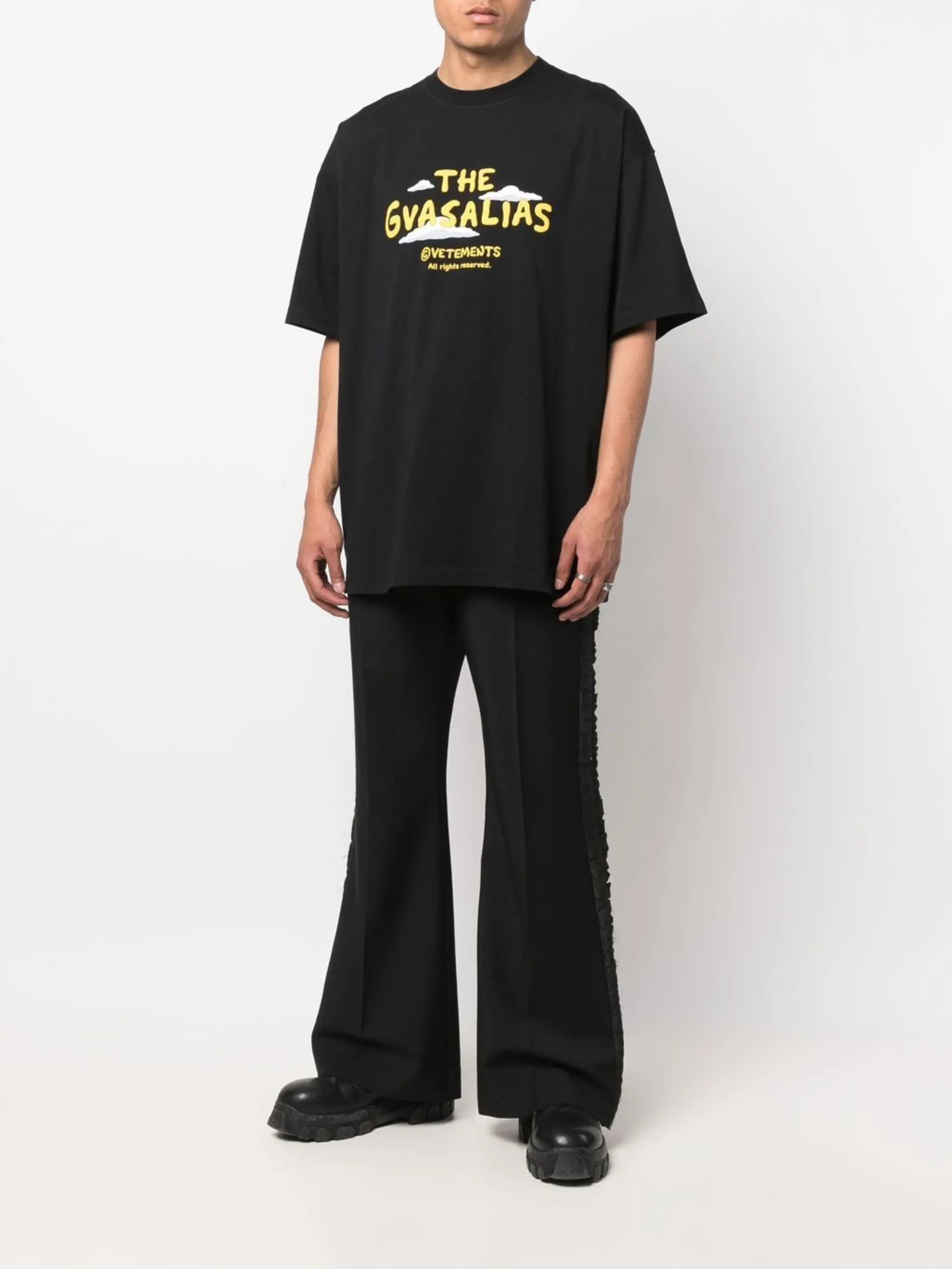 slogan-print T-shirt