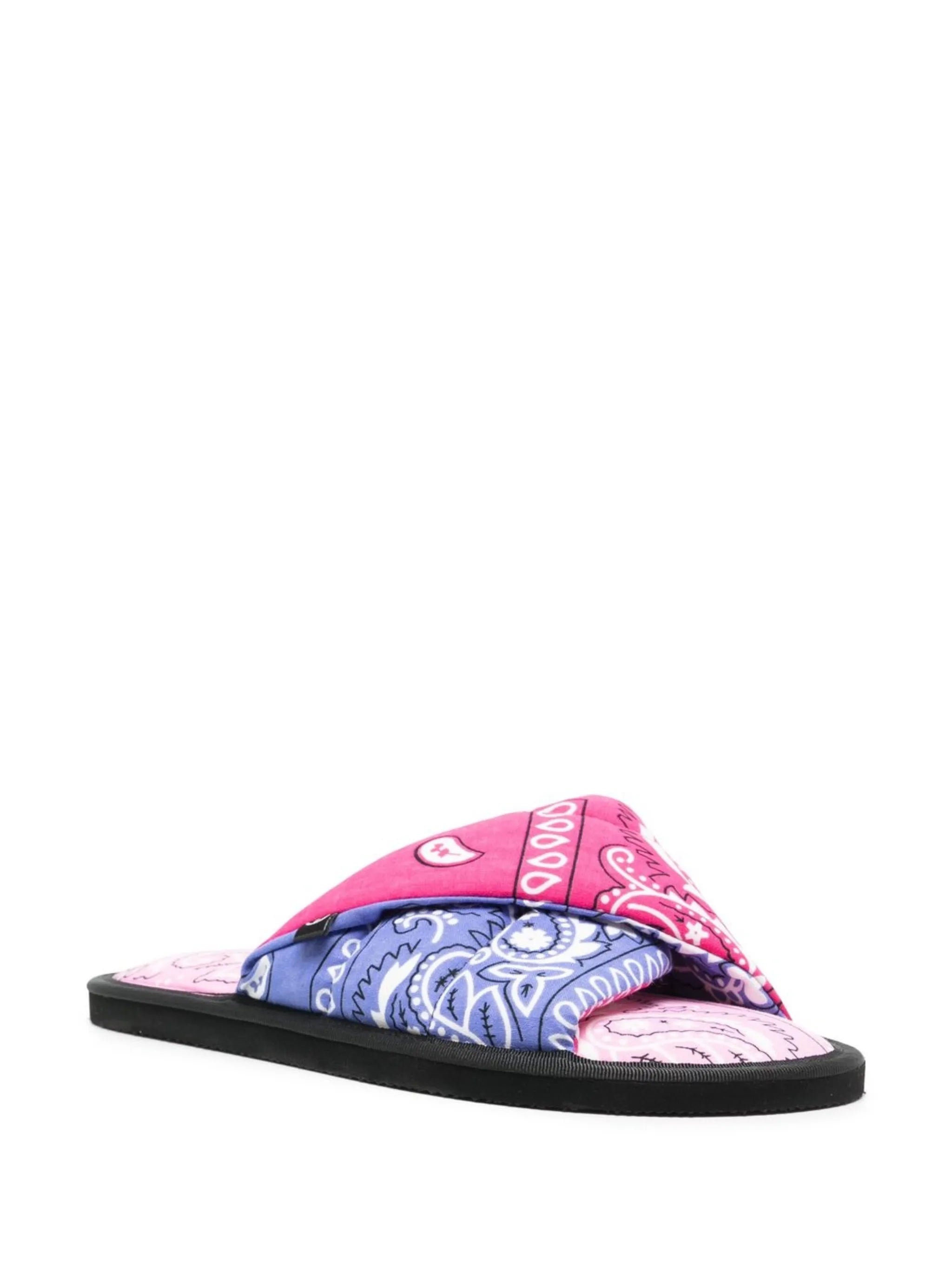 Vegas bandana-print slides