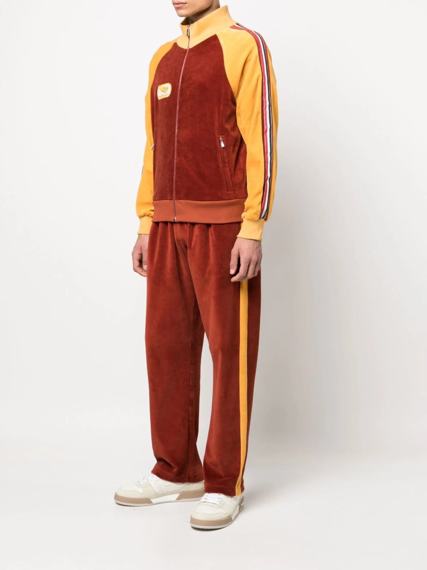 velour track pants