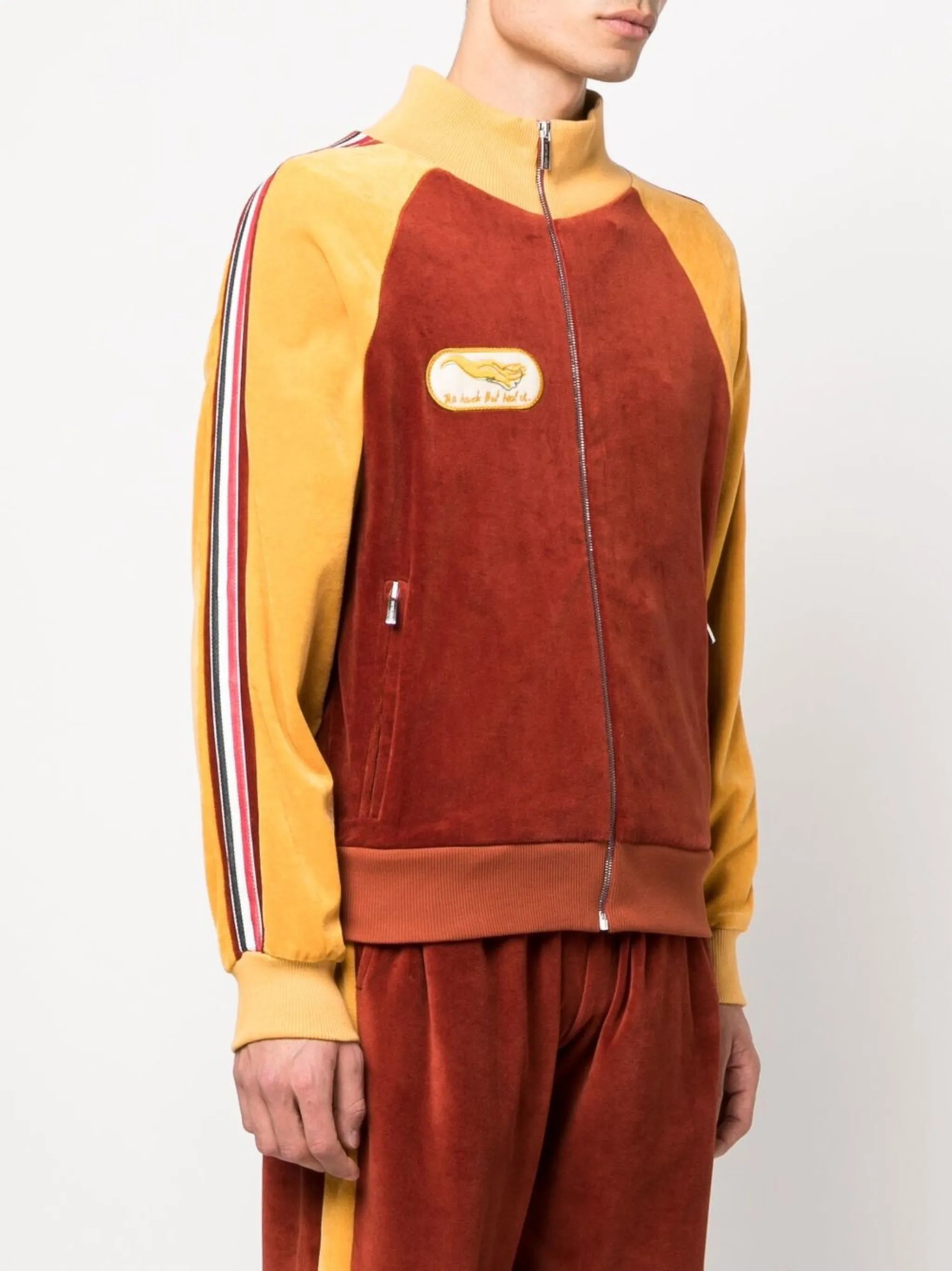velour track jacket