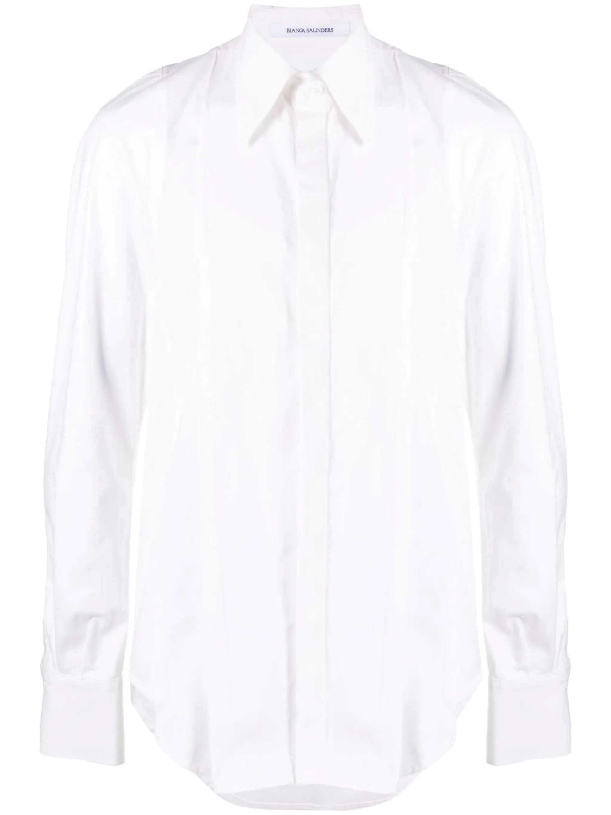 pointed flat collar shirt