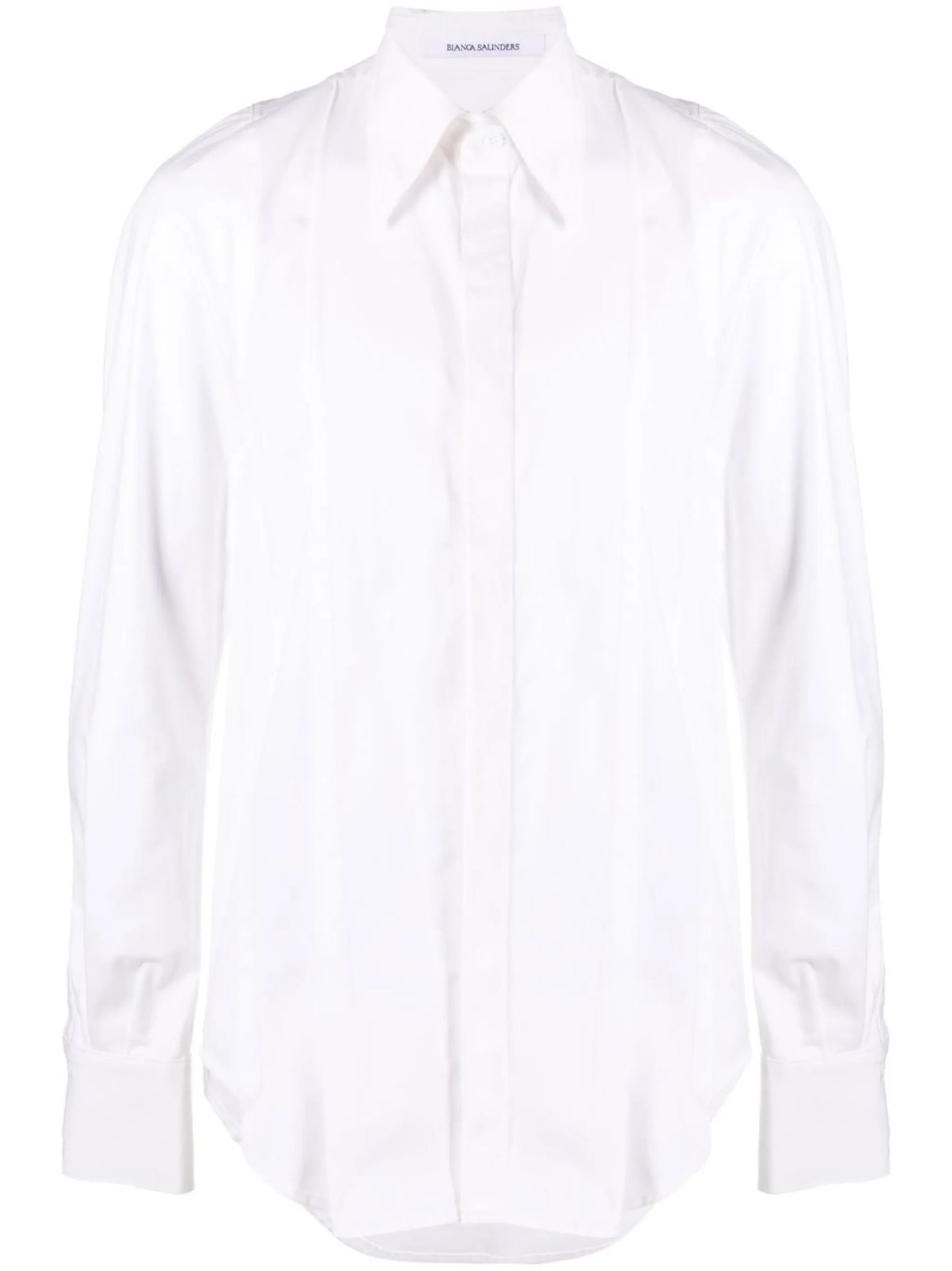 pointed flat collar shirt