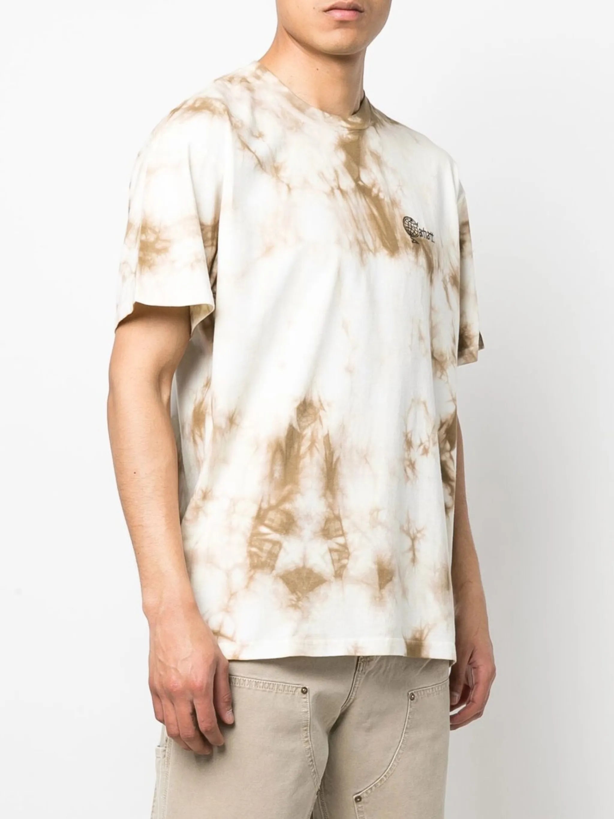 tie-dye logo-print T-shirt