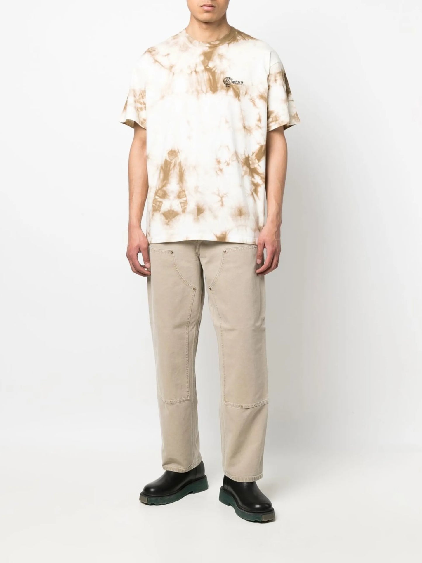 tie-dye logo-print T-shirt