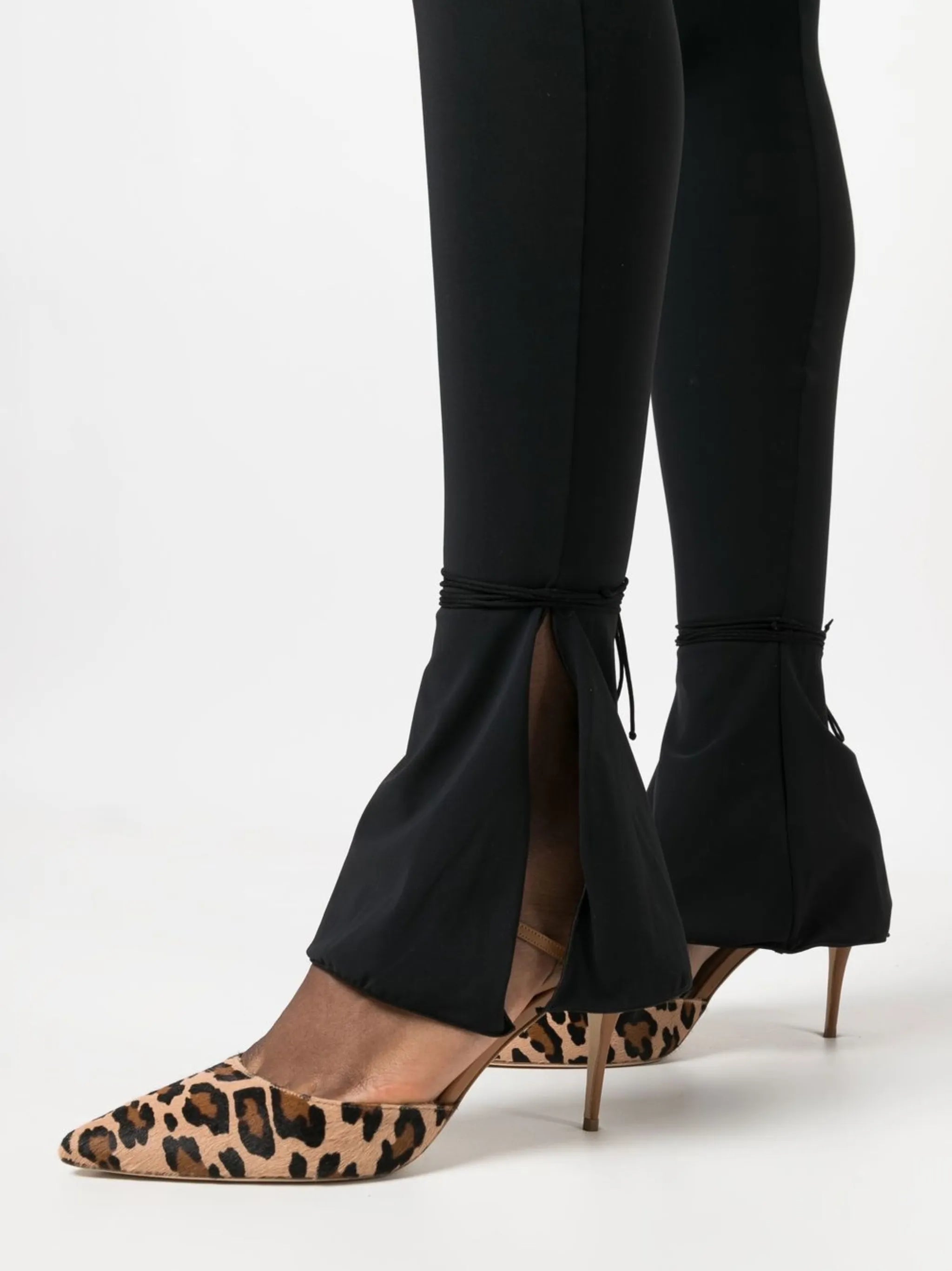 split-hem flared leggings