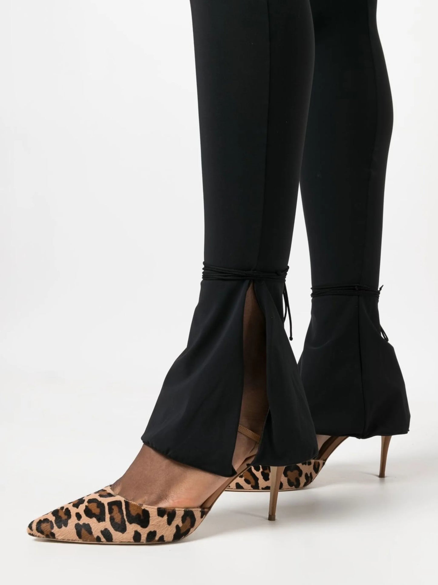 split-hem flared leggings