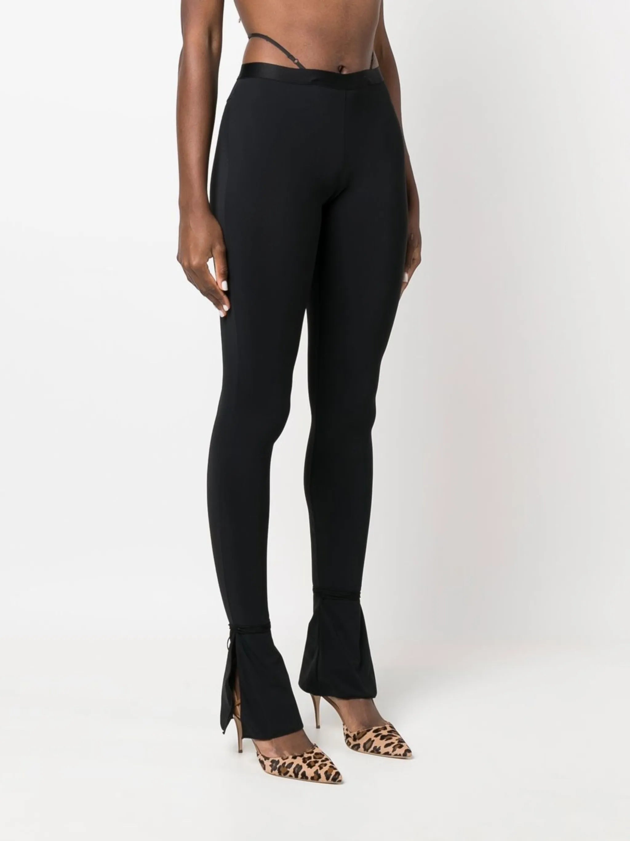 split-hem flared leggings