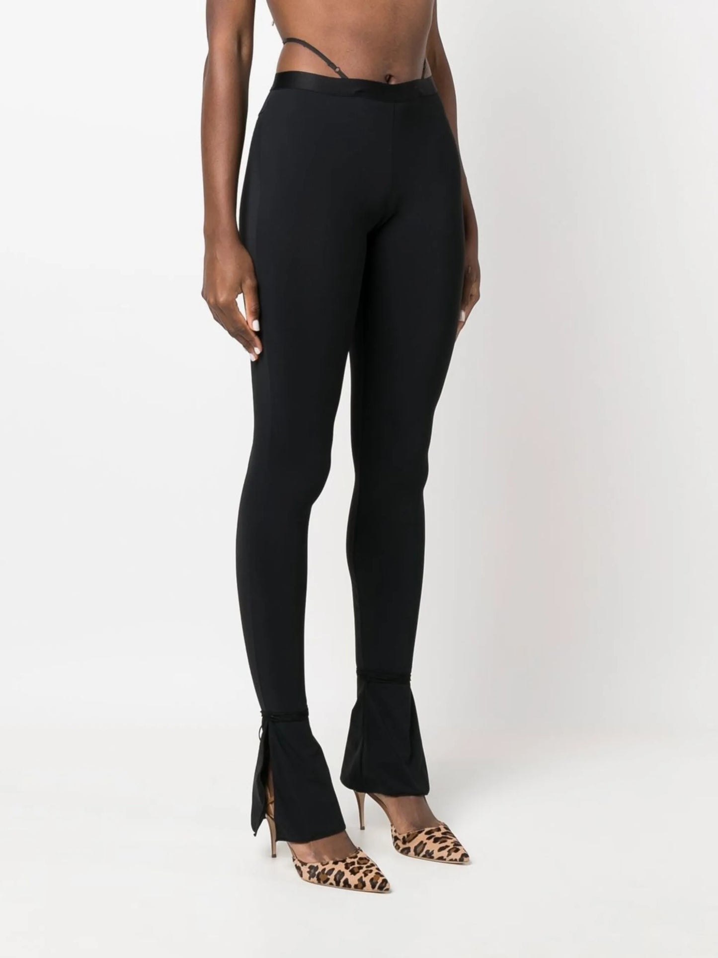 split-hem flared leggings