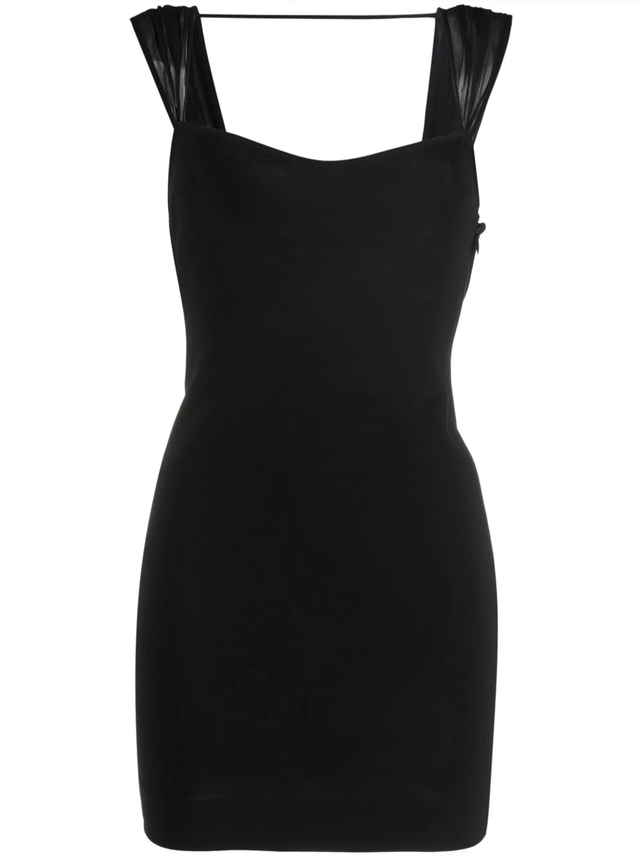 sweetheart-neck backless mini dress