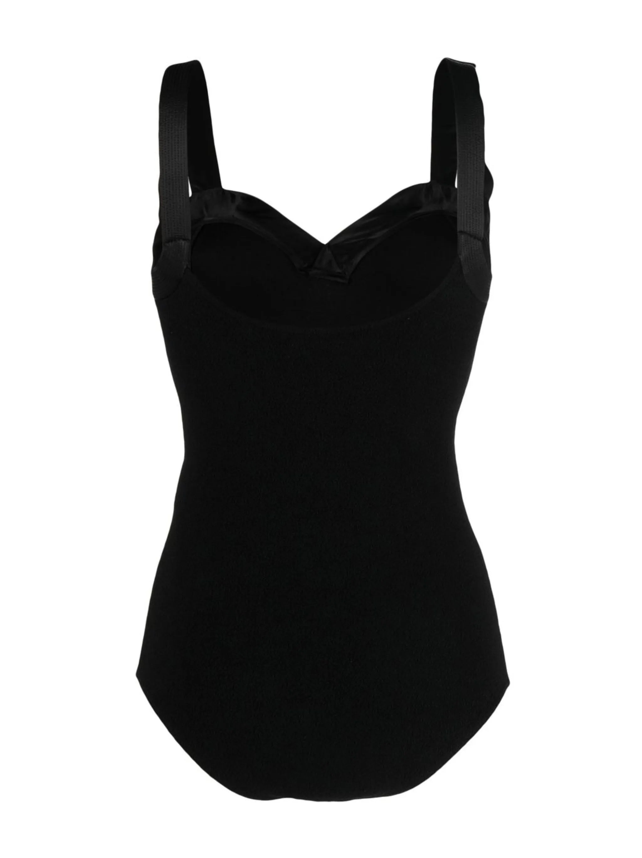 sweetheart-neck cotton-blend bodysuit