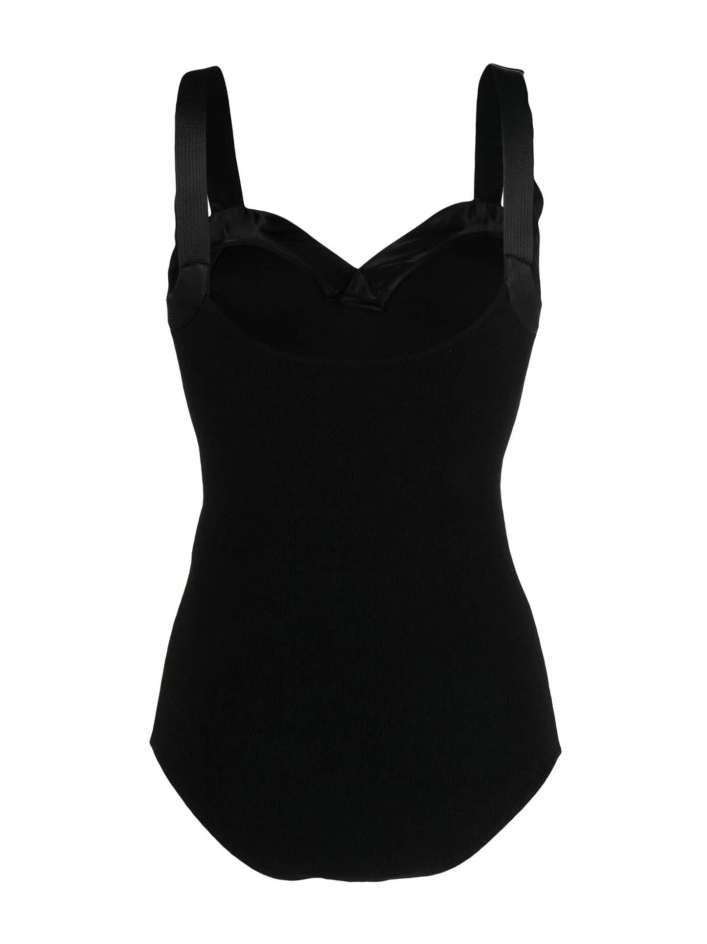 sweetheart-neck cotton-blend bodysuit