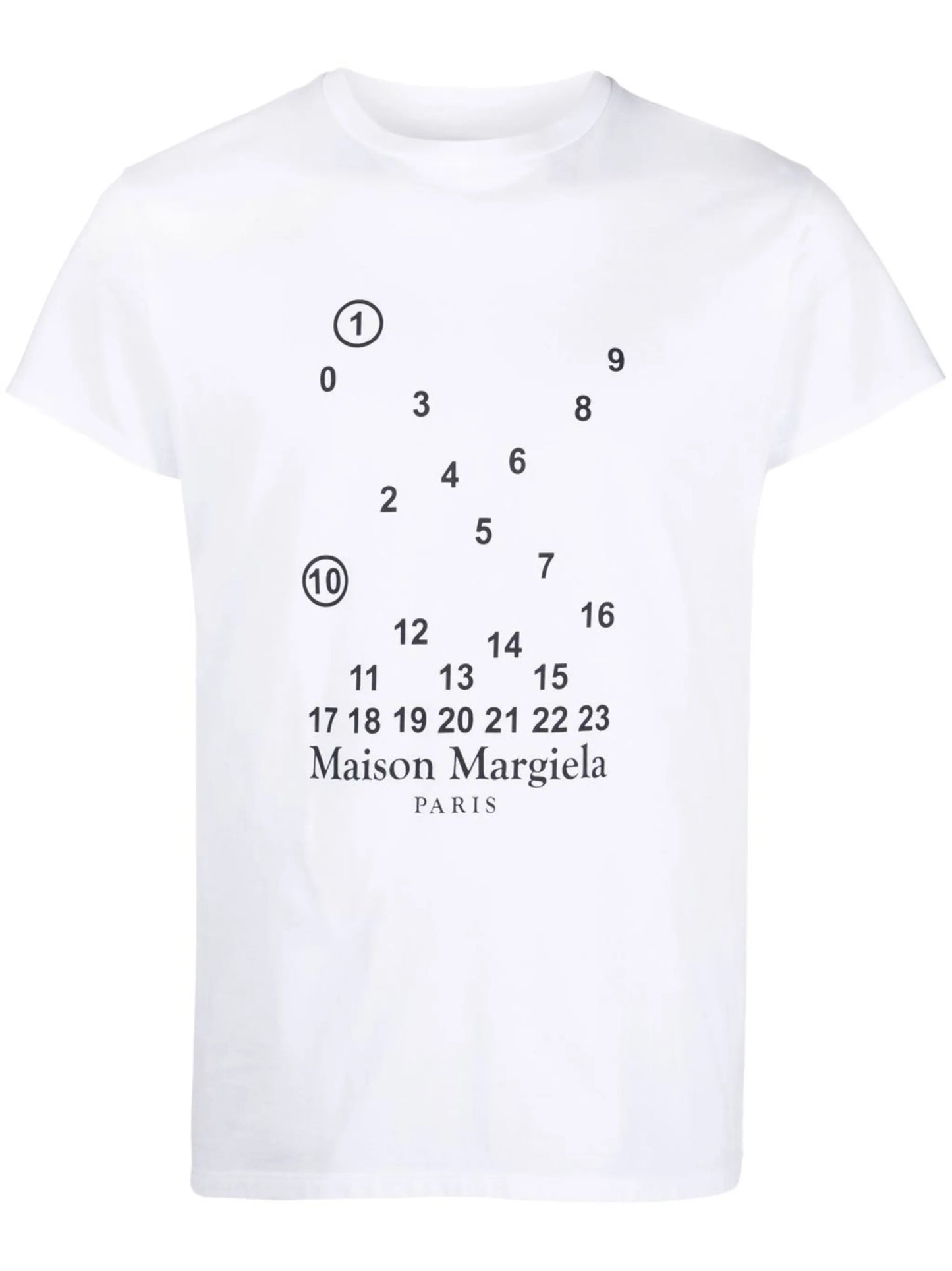 numbers-motif cotton T-shirt
