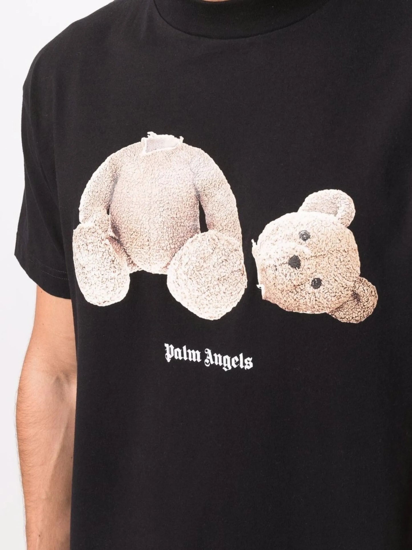 bear-print T-shirt