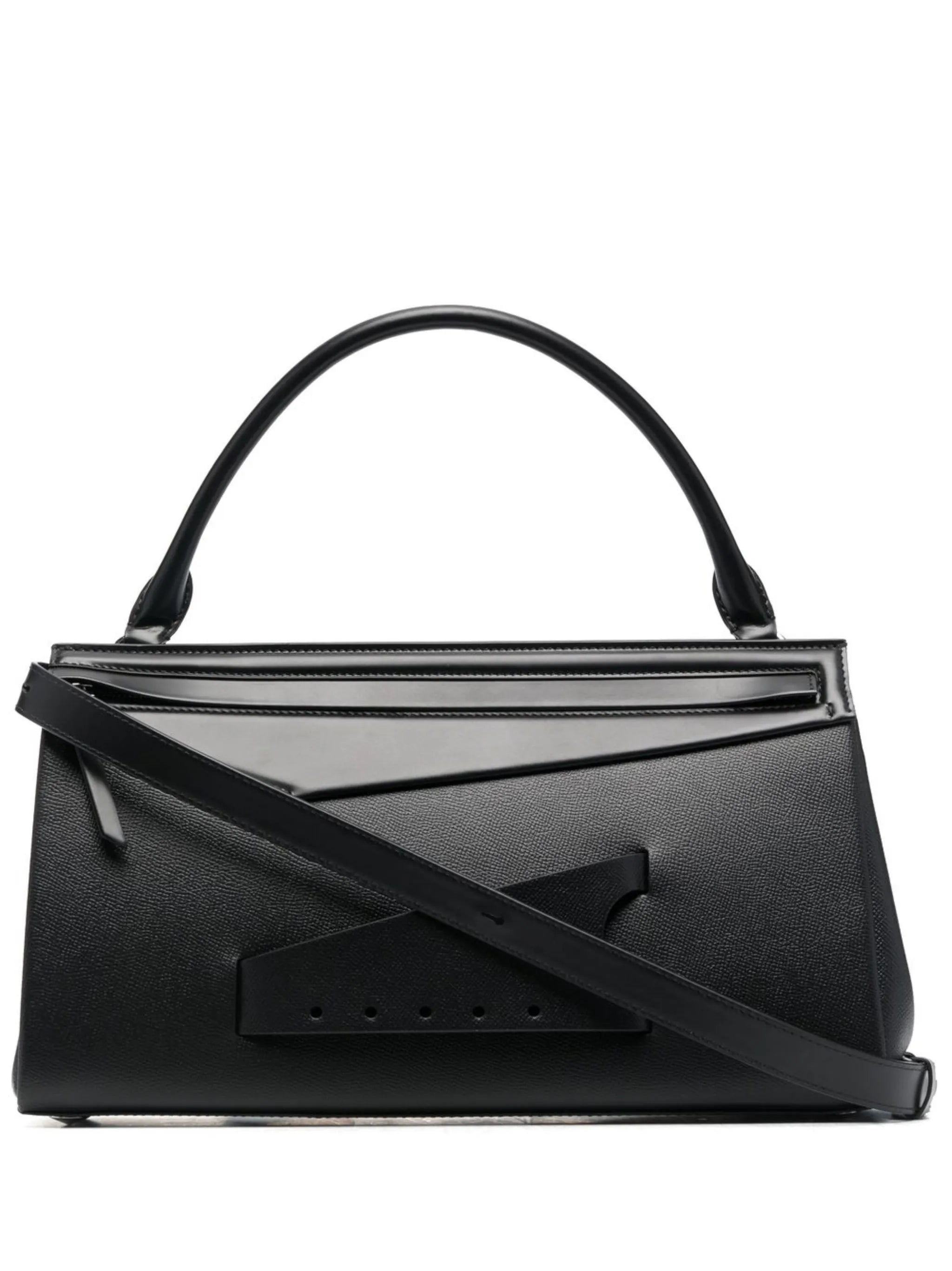 Snatched leather tote bag
