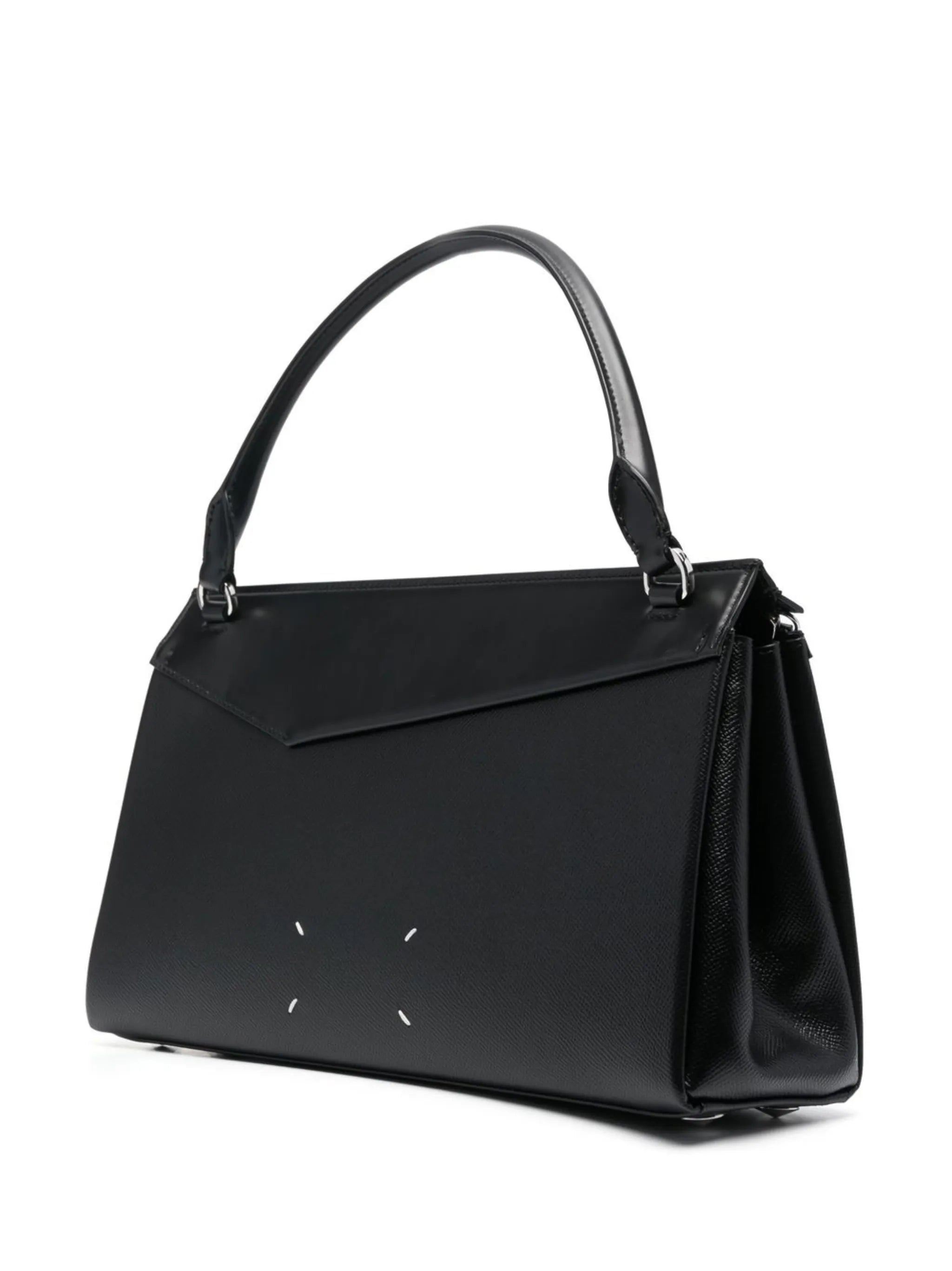 Snatched leather tote bag