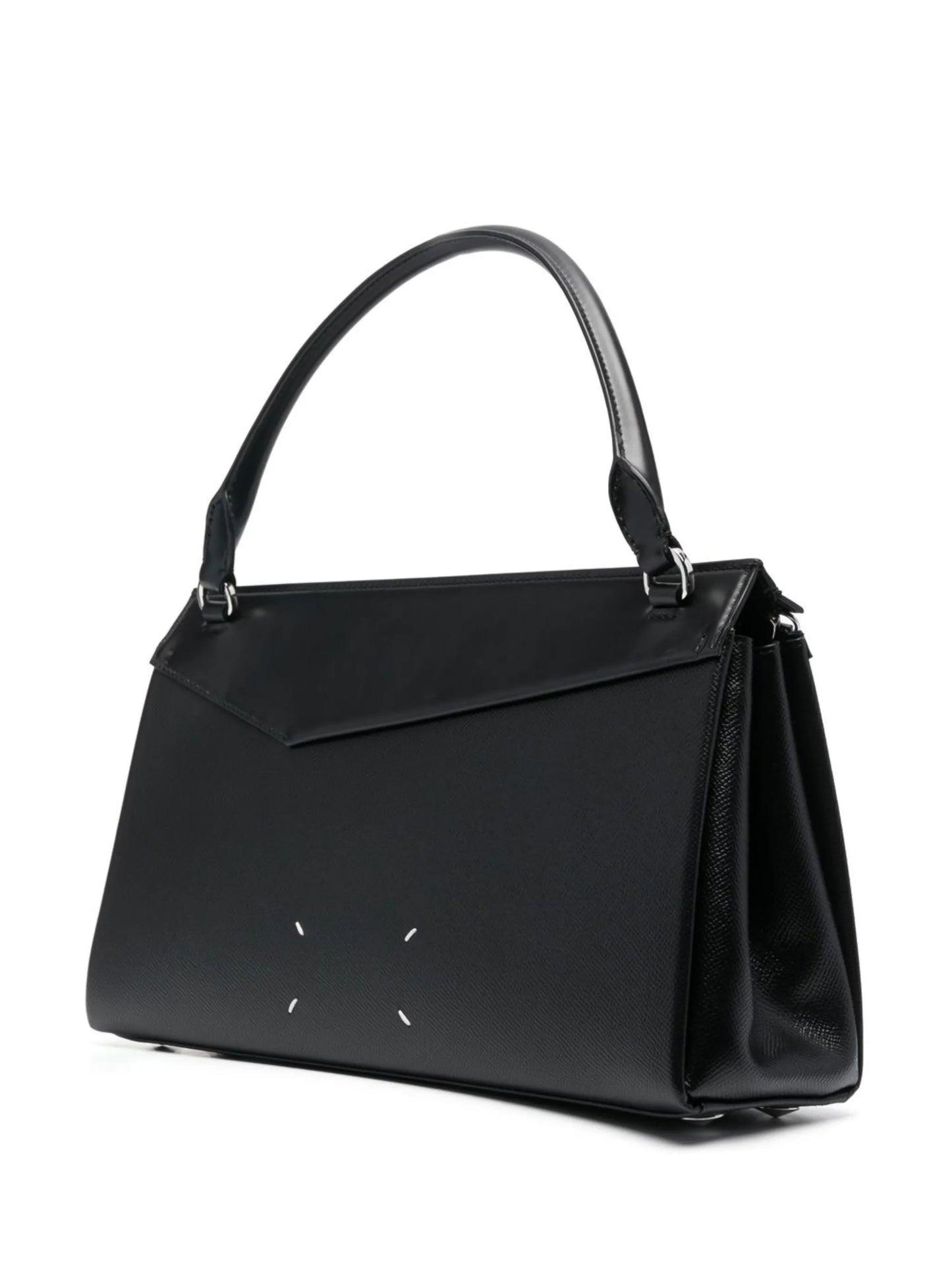 Snatched leather tote bag