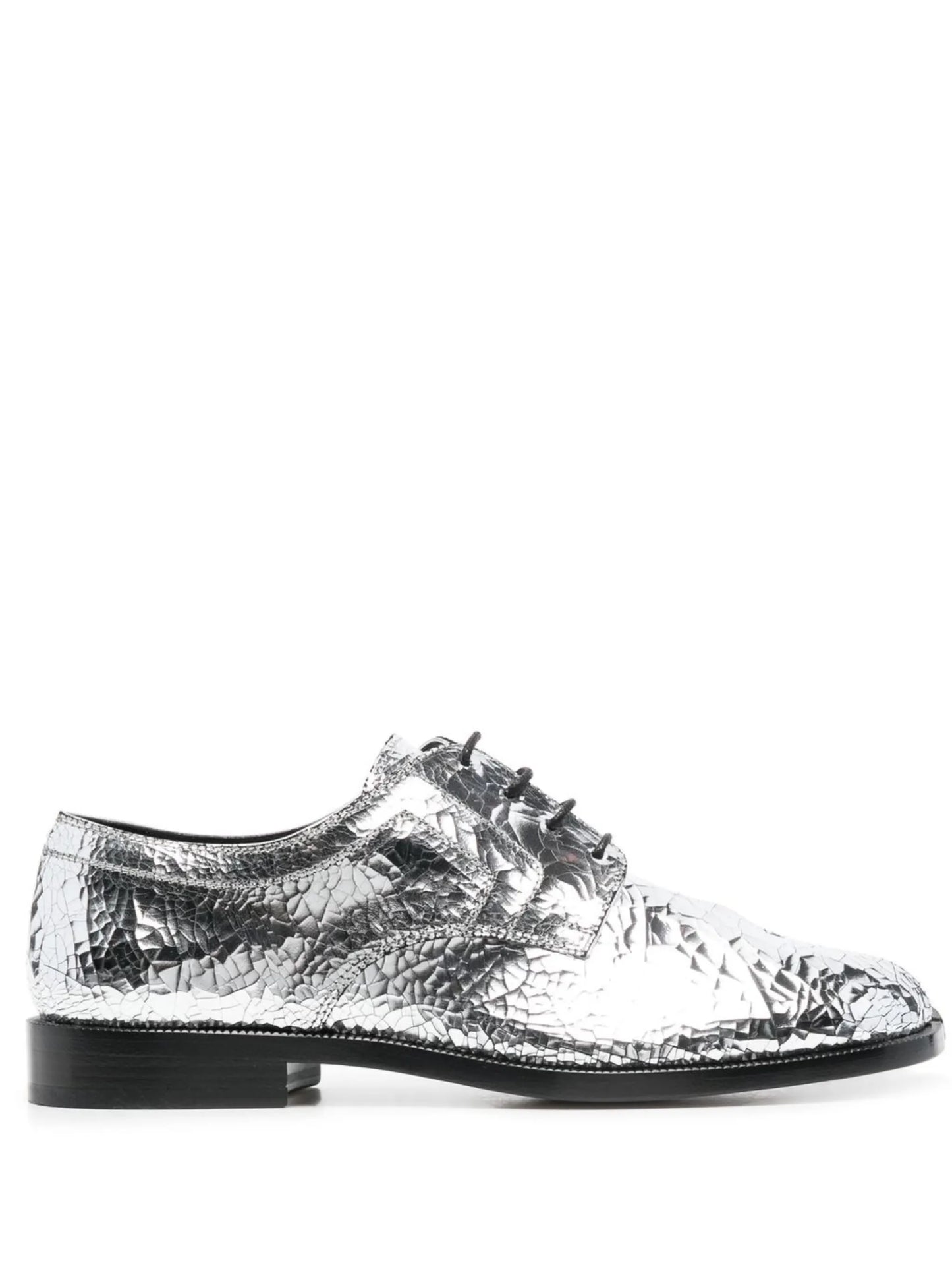 Tabi mirror-effect lace-up brogues