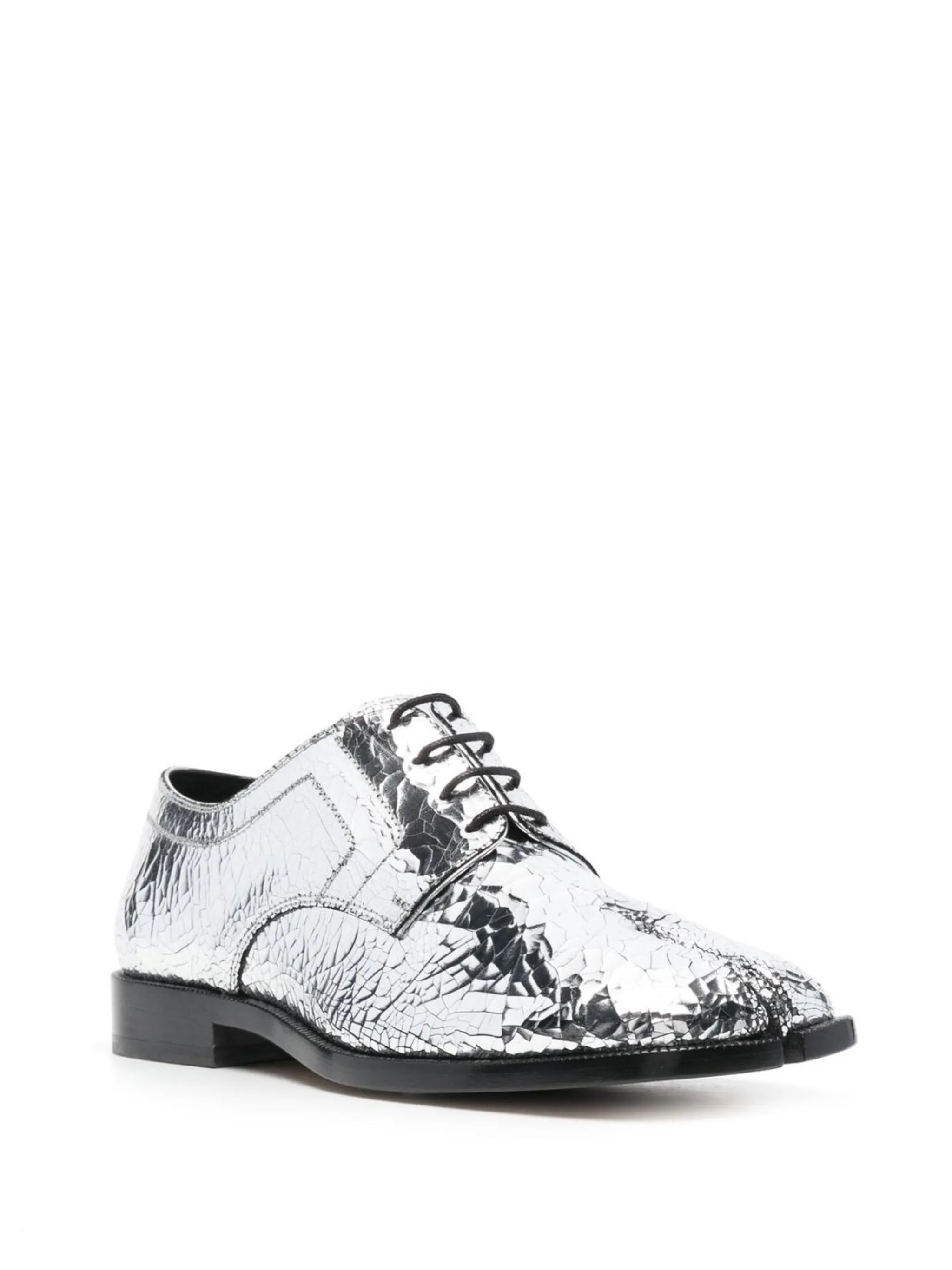 Tabi mirror-effect lace-up brogues