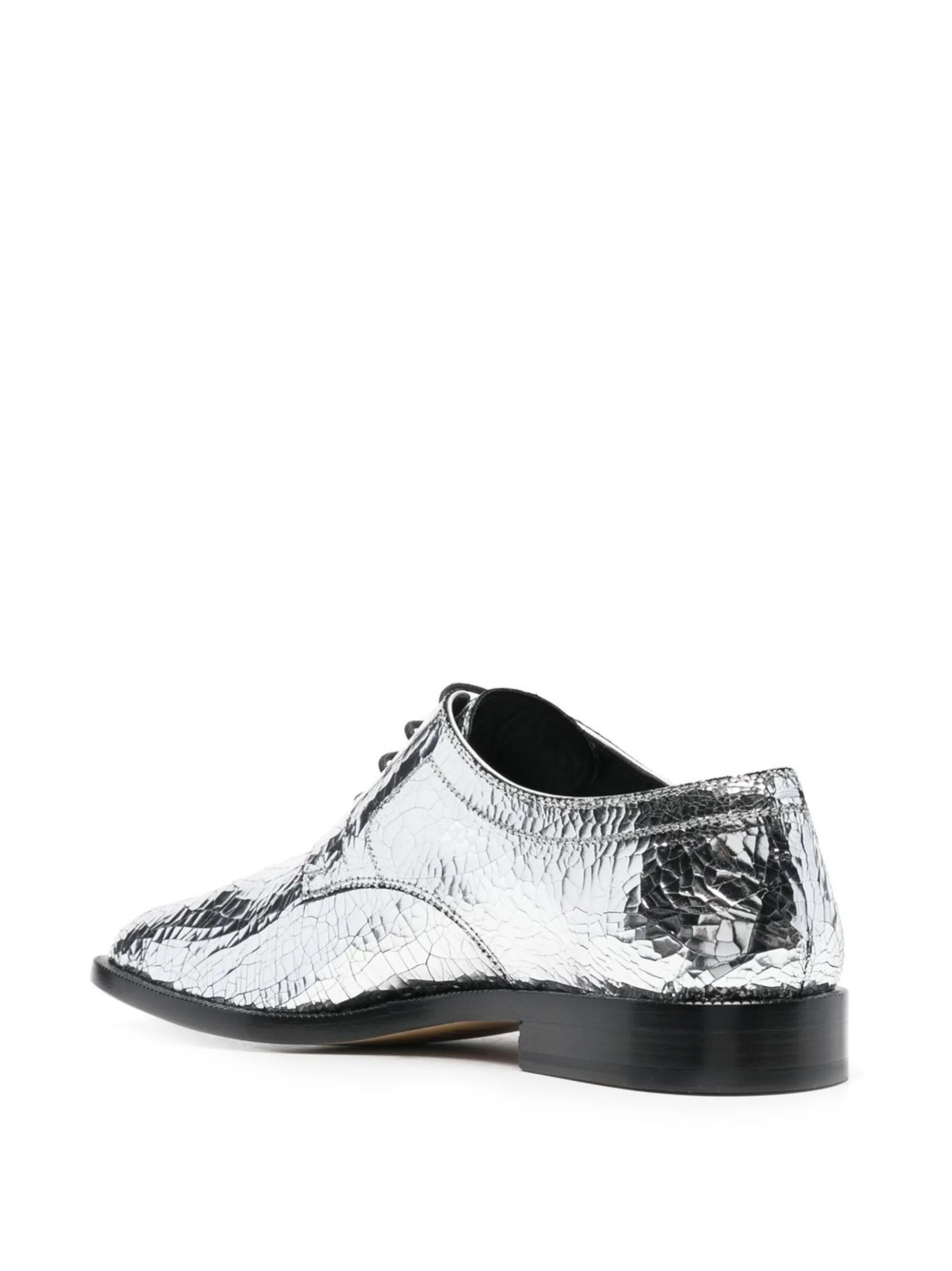 Tabi mirror-effect lace-up brogues