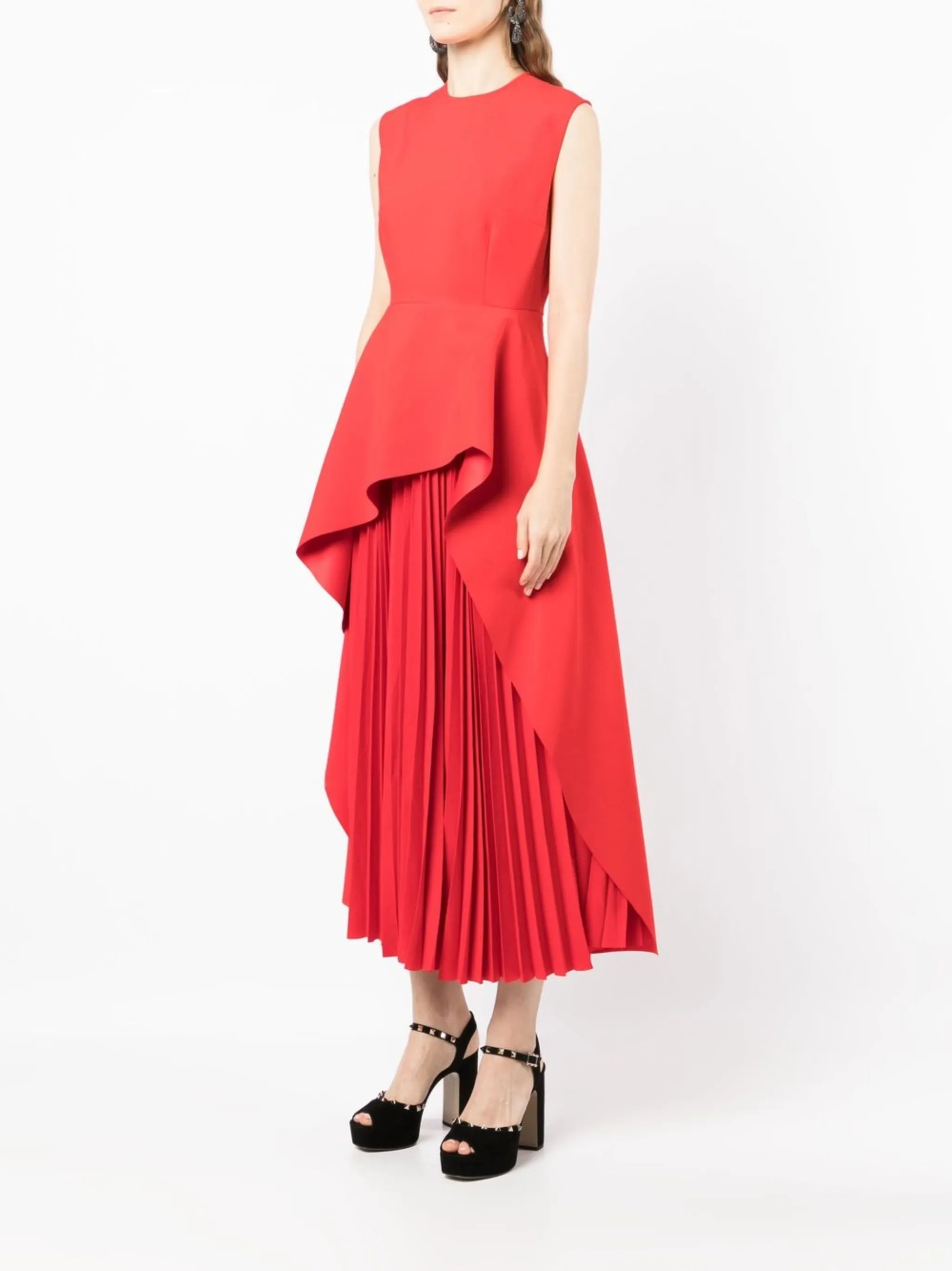Severny sleeveless flared midi dress