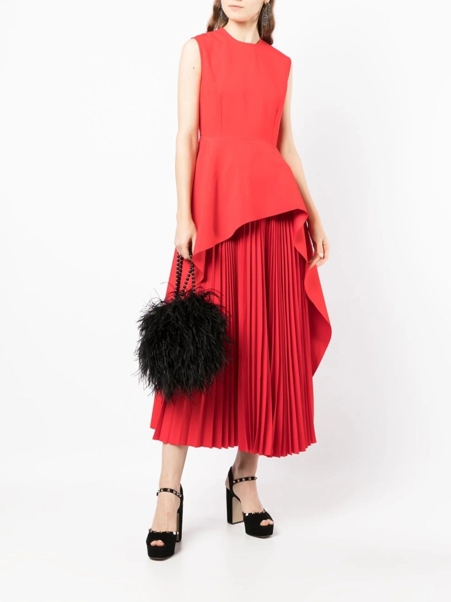 Severny sleeveless flared midi dress
