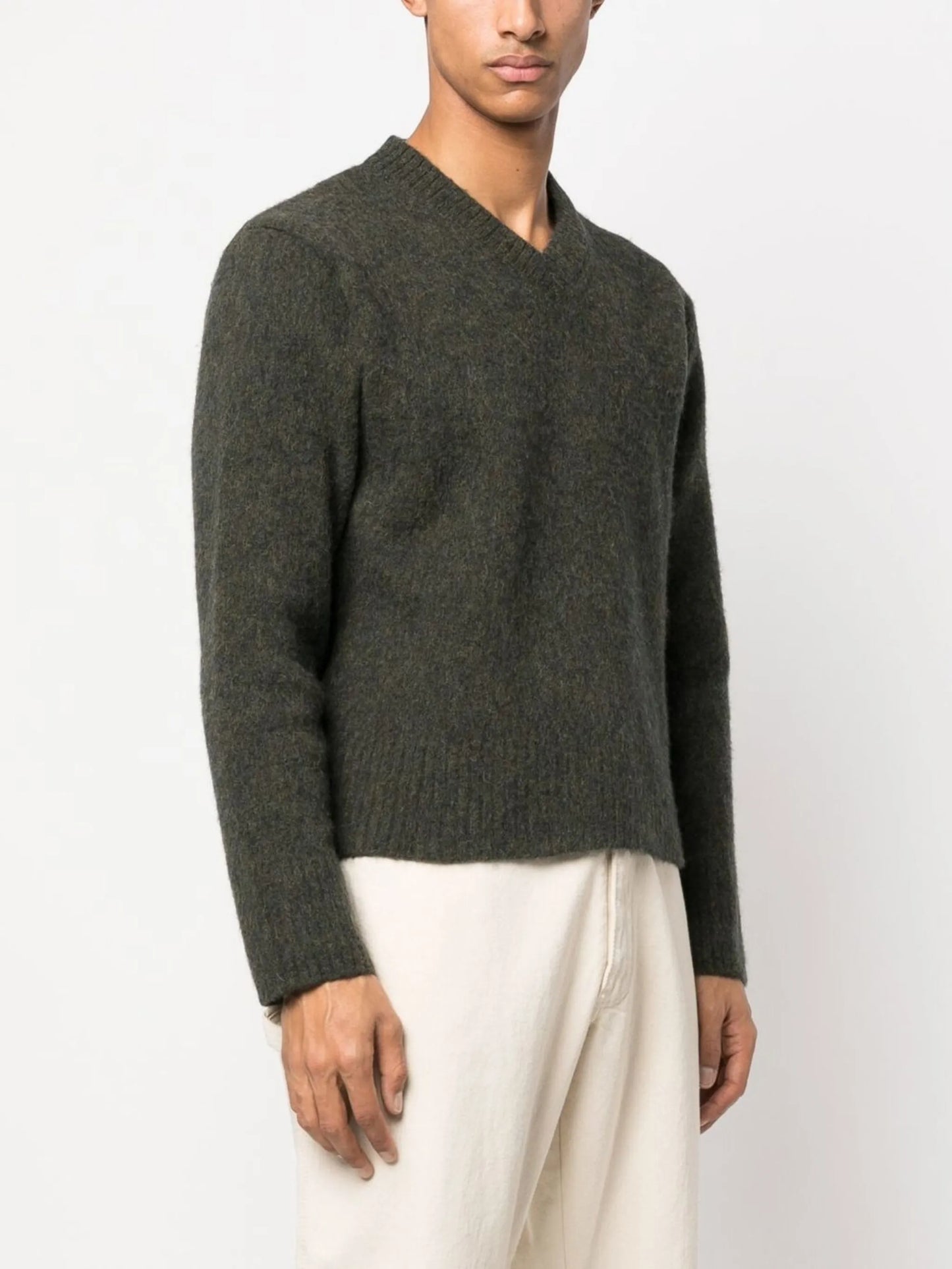 V-neck wool jumper