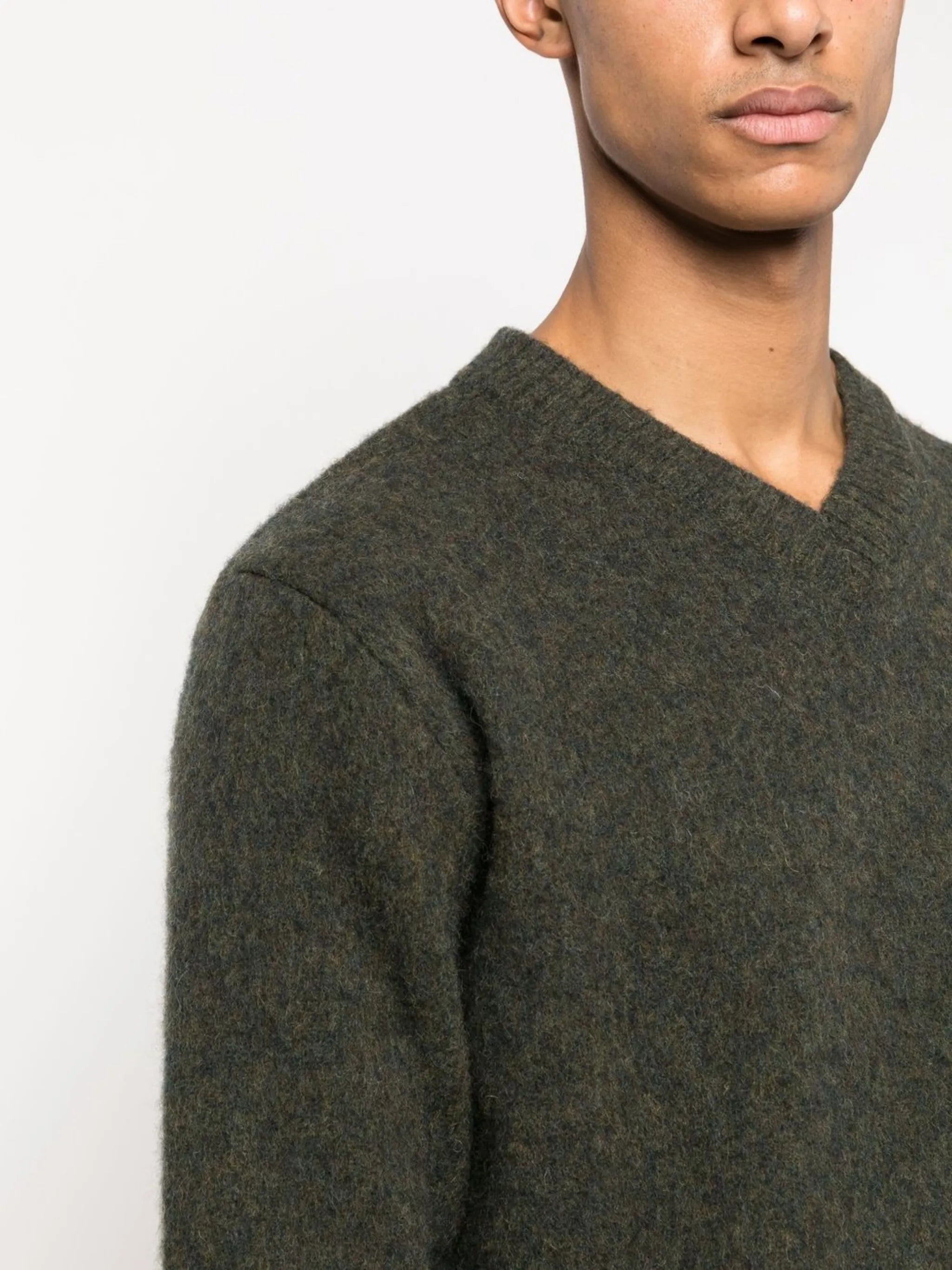 V-neck wool jumper