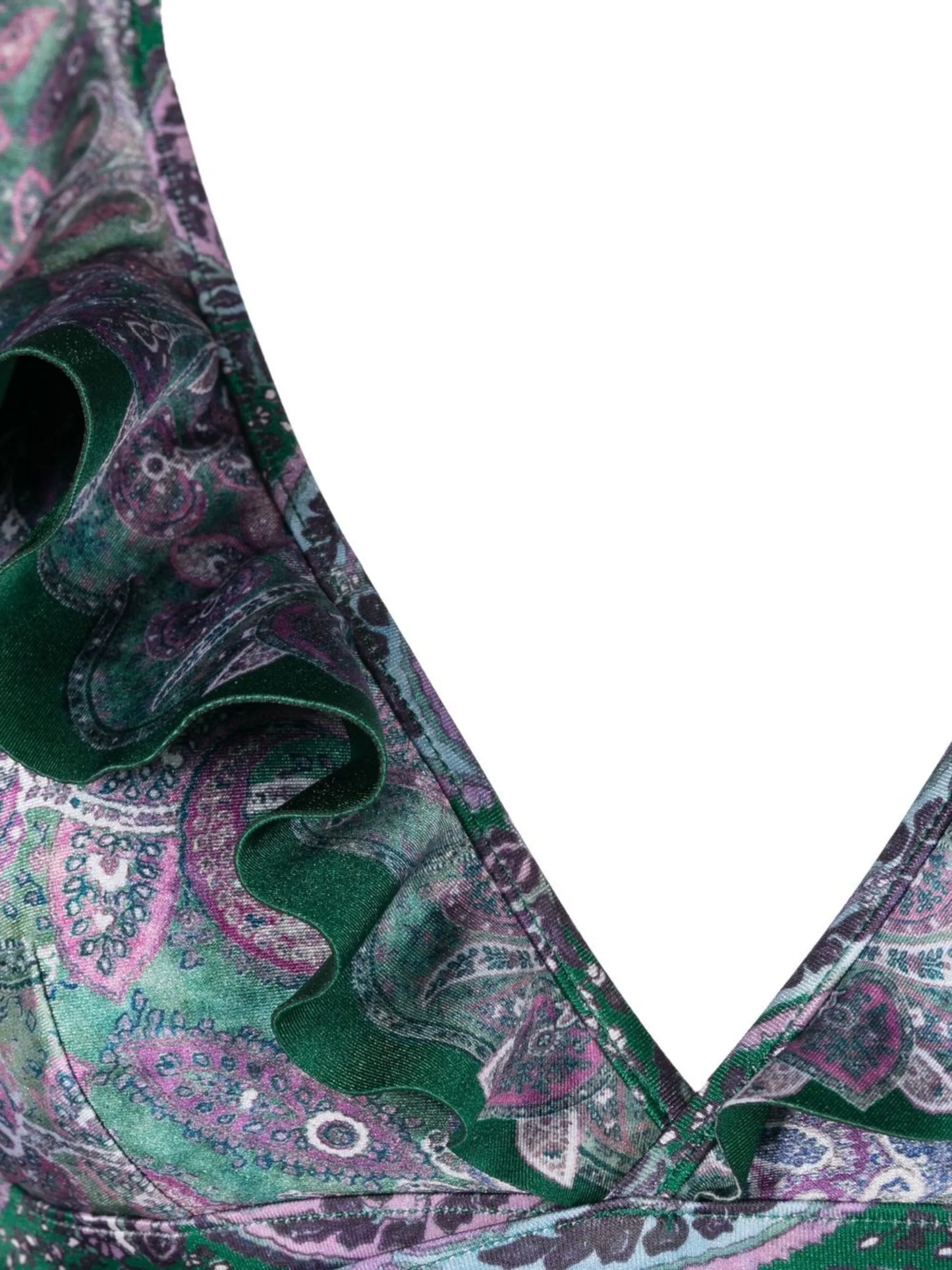 paisley-print wrap-around swimsuit