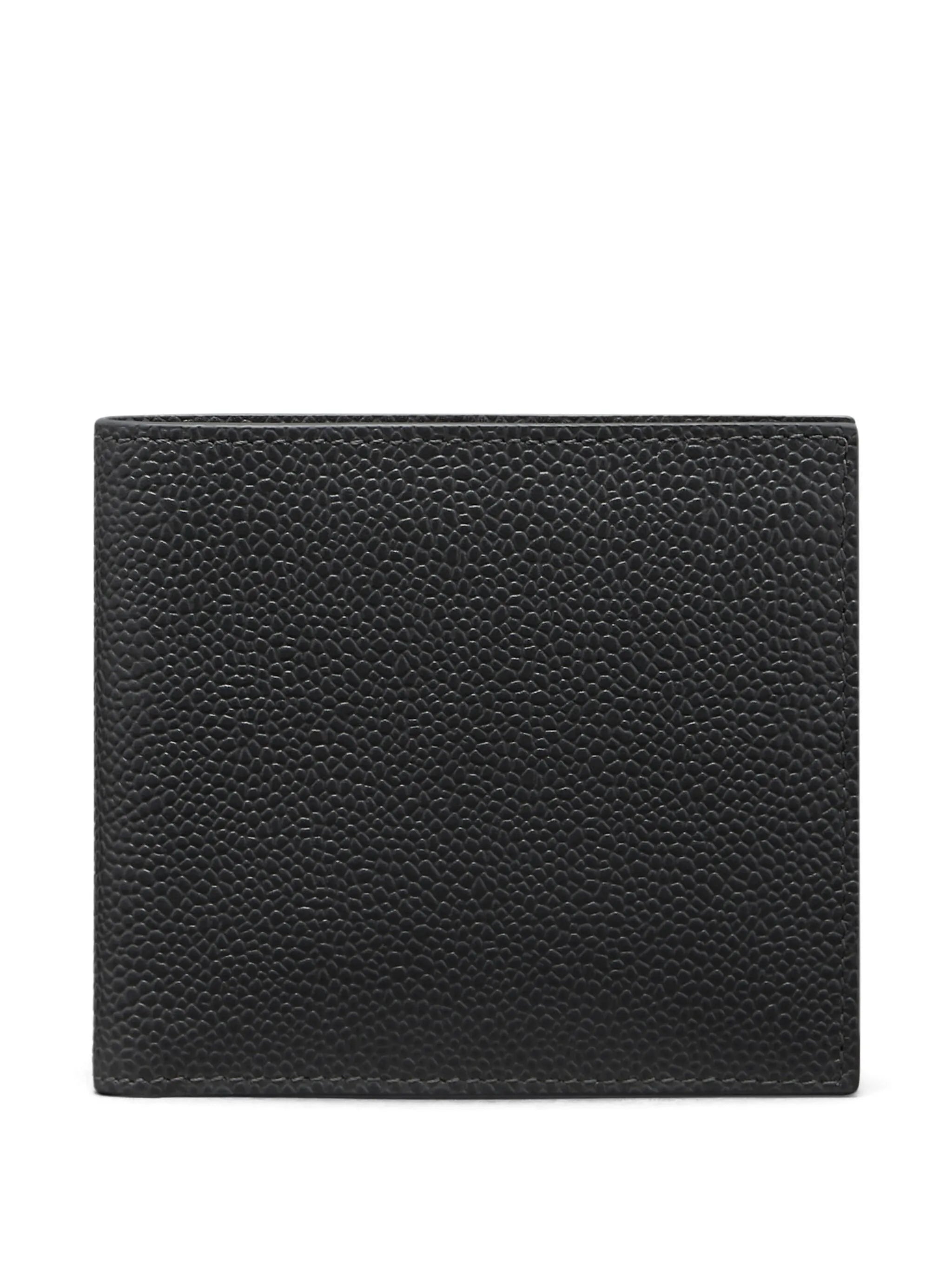 grained bi-fold wallet