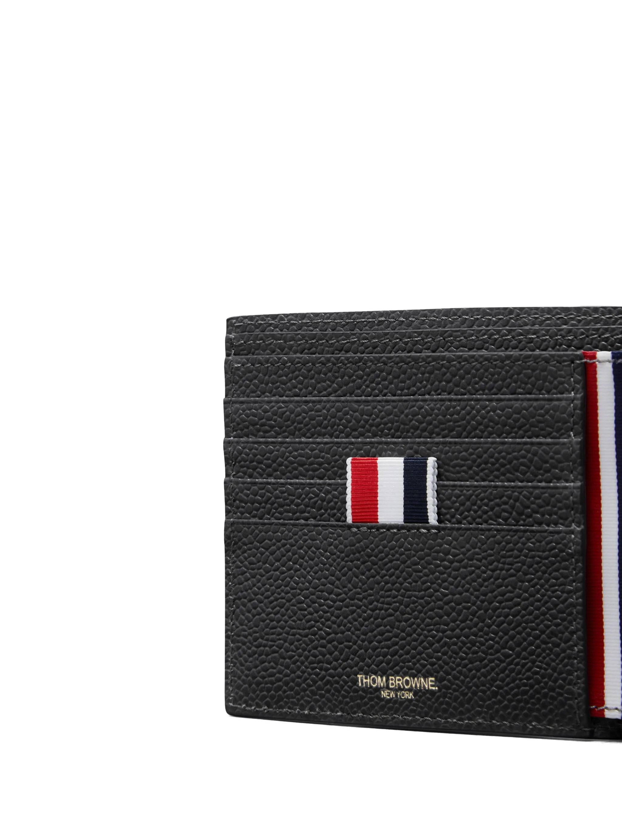 grained bi-fold wallet