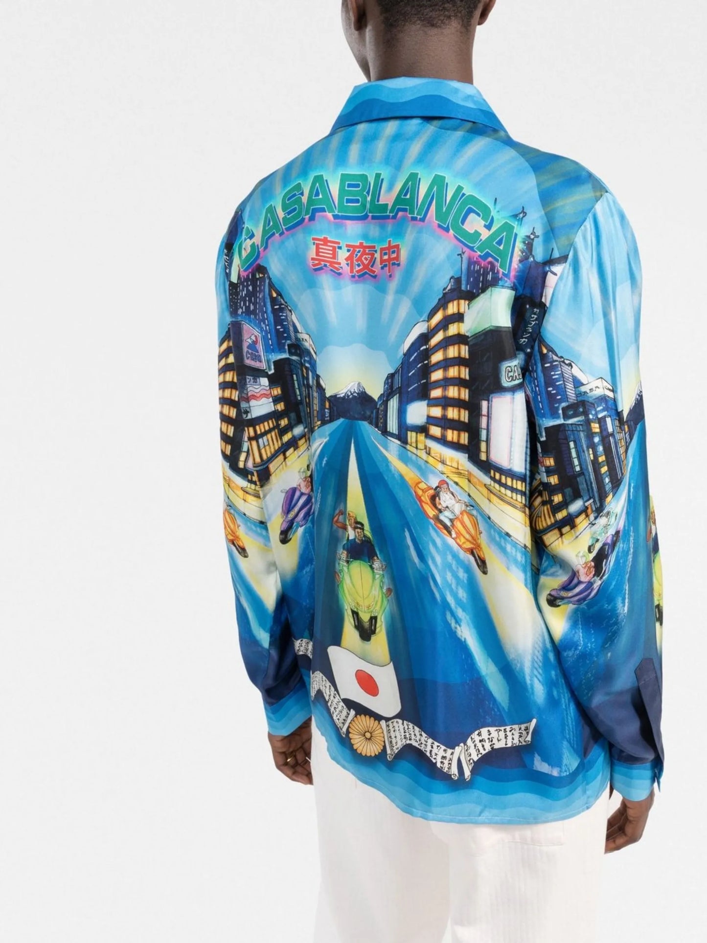 Okinawa graphic cuban-collar shirt