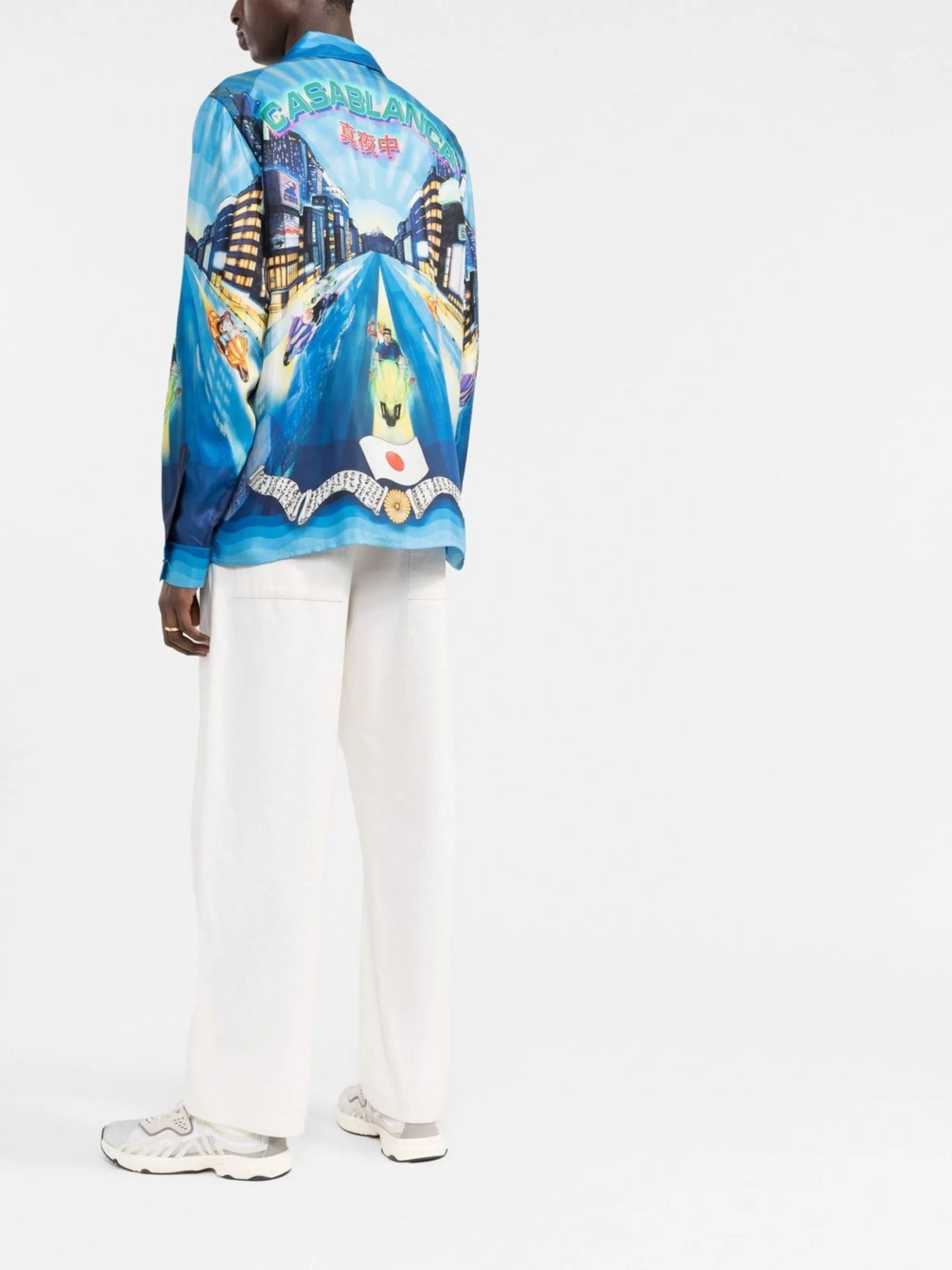 Okinawa graphic cuban-collar shirt
