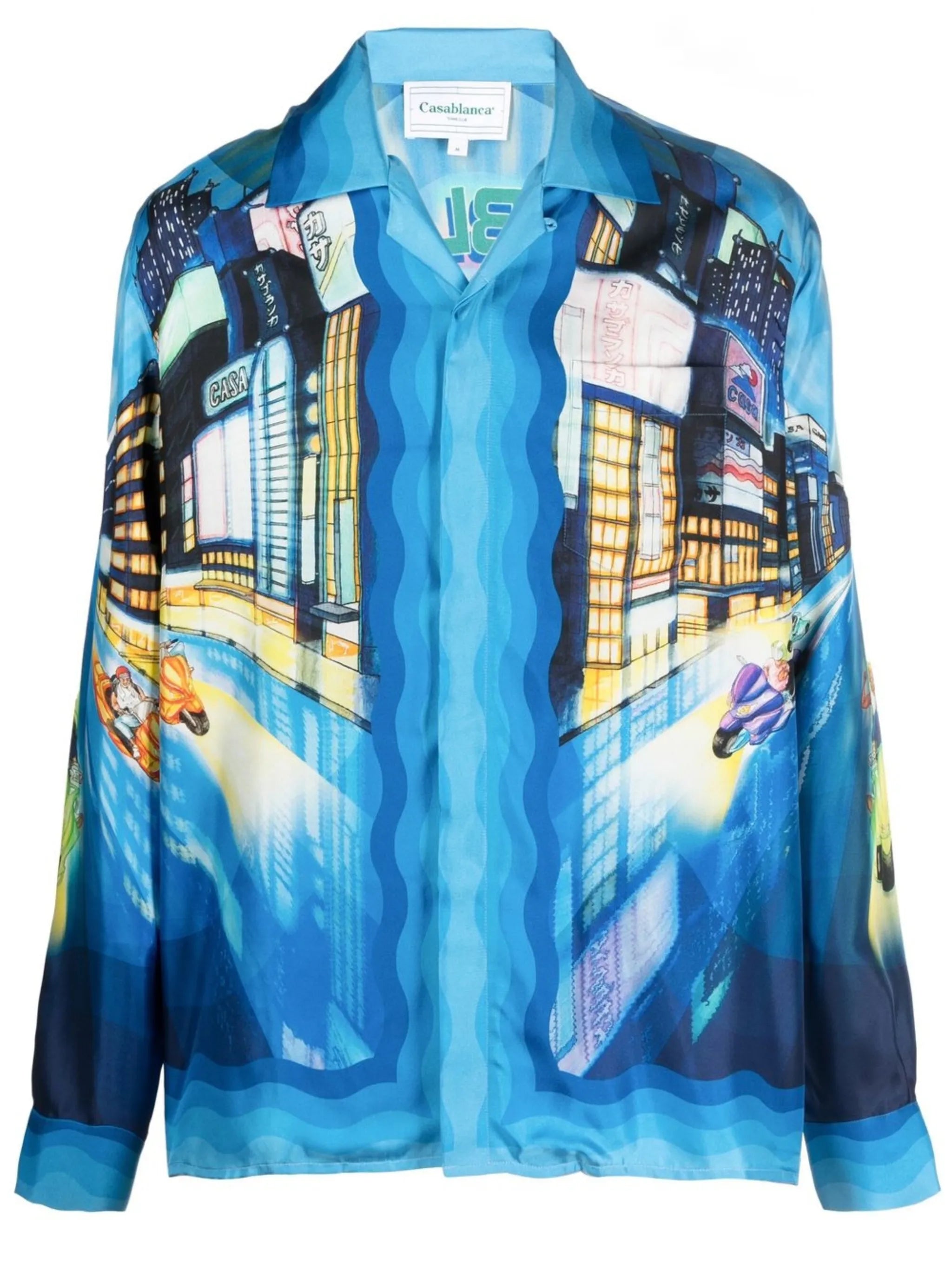 Okinawa graphic cuban-collar shirt