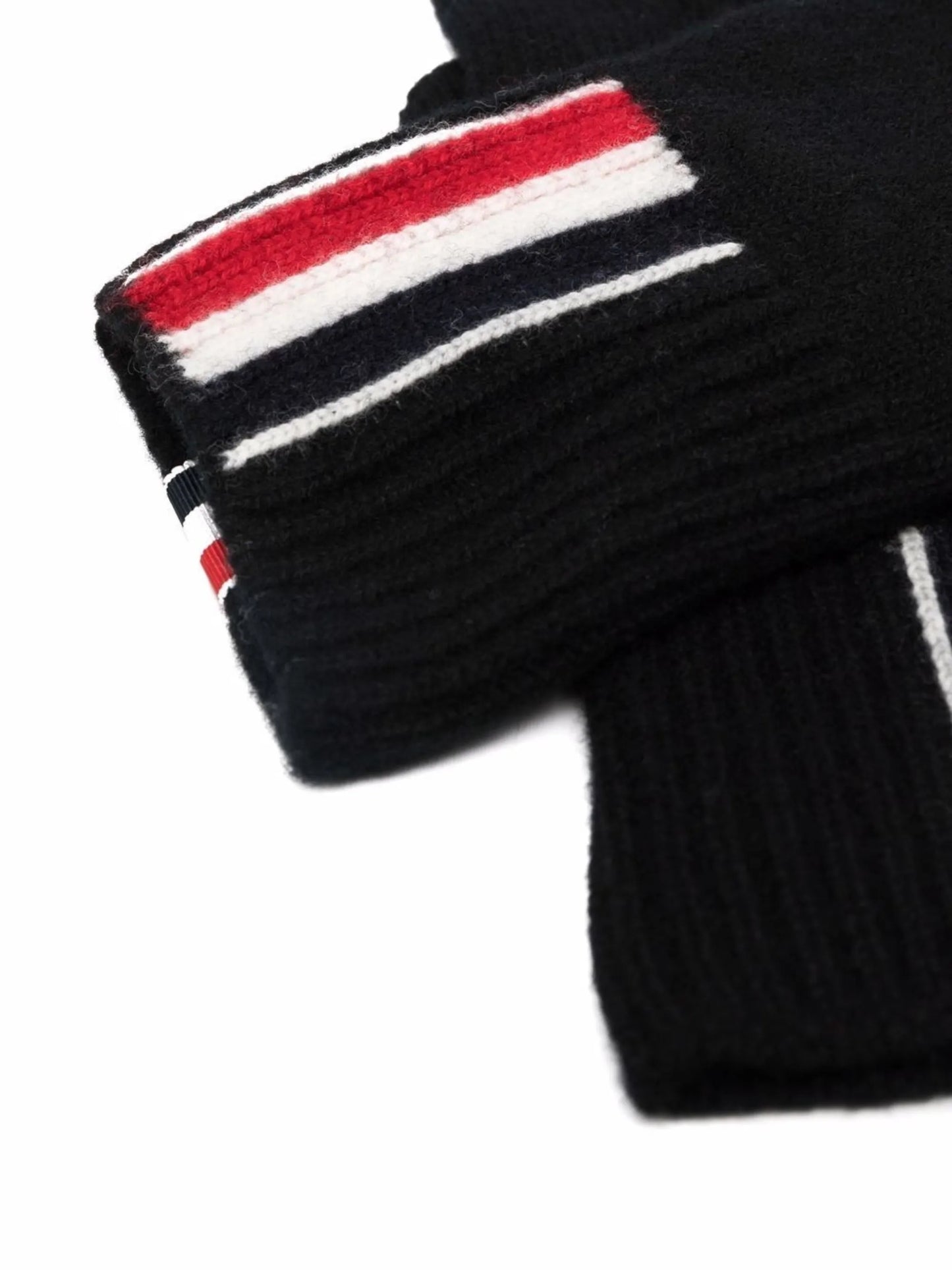 RWB-stripe merino wool gloves