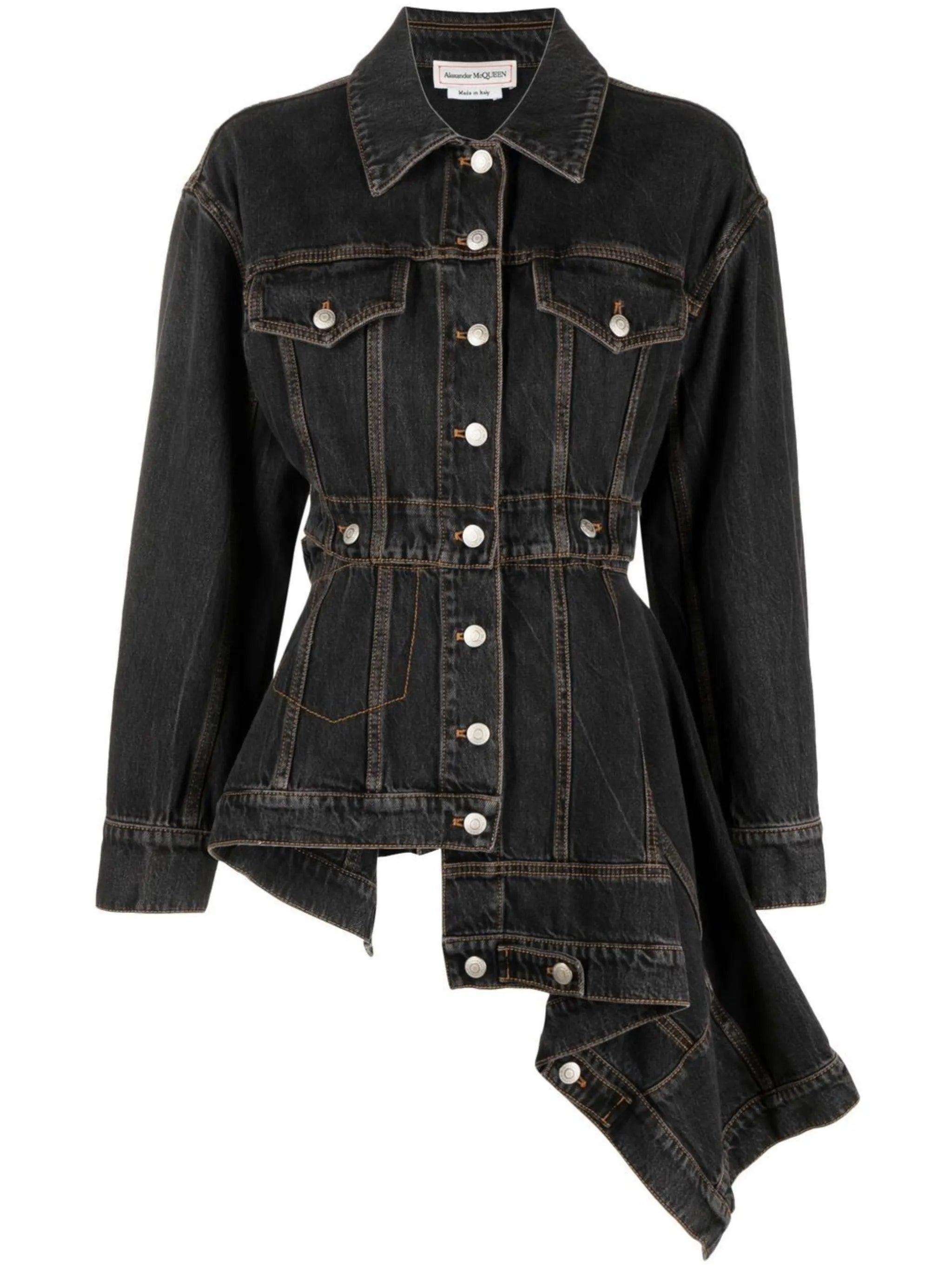 asymmetric denim jacket
