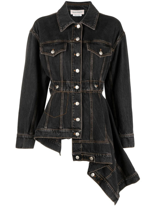 asymmetric denim jacket