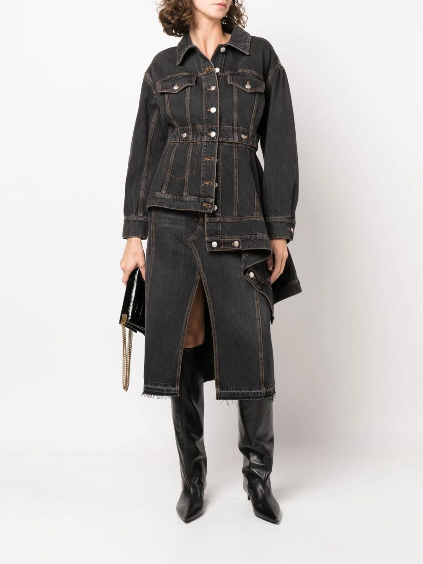 asymmetric denim jacket