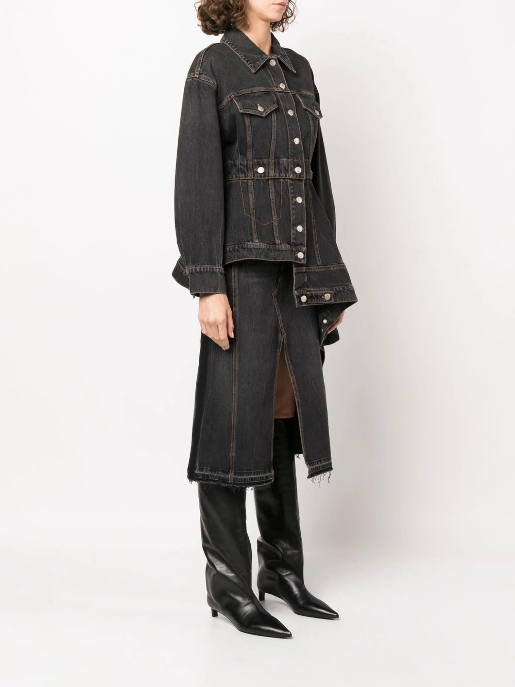 asymmetric denim jacket