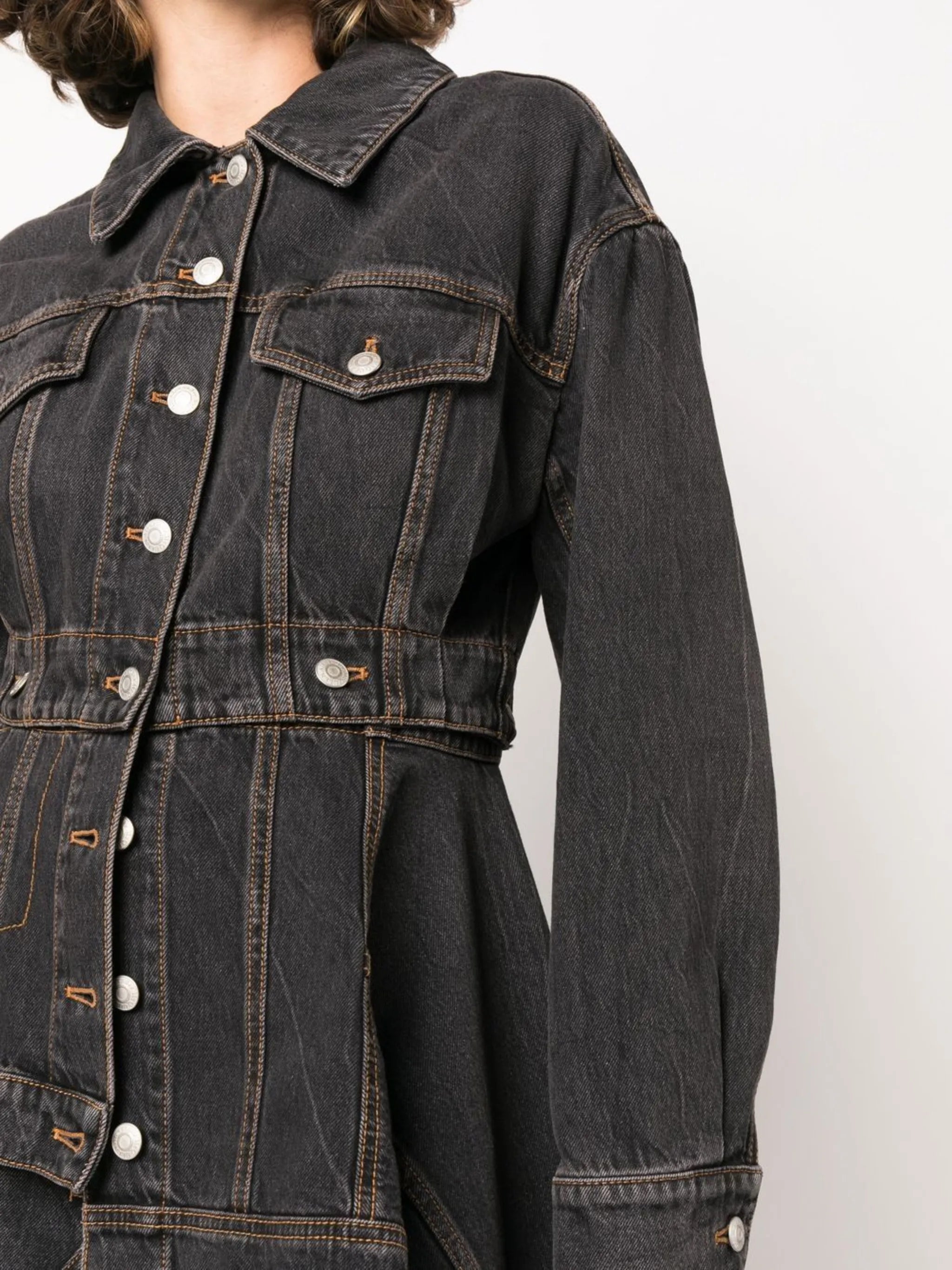 asymmetric denim jacket