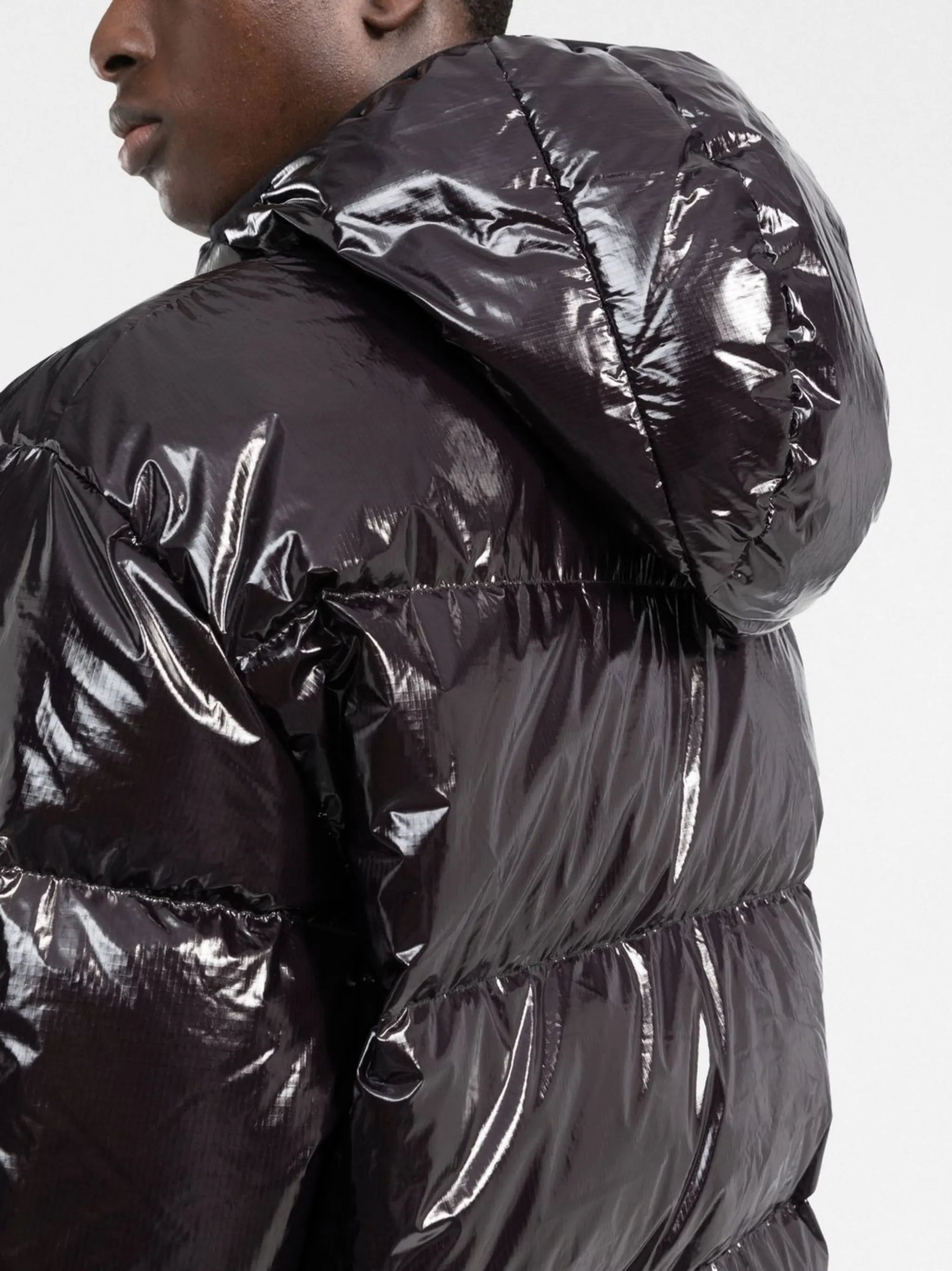 logo patch puffer jacket