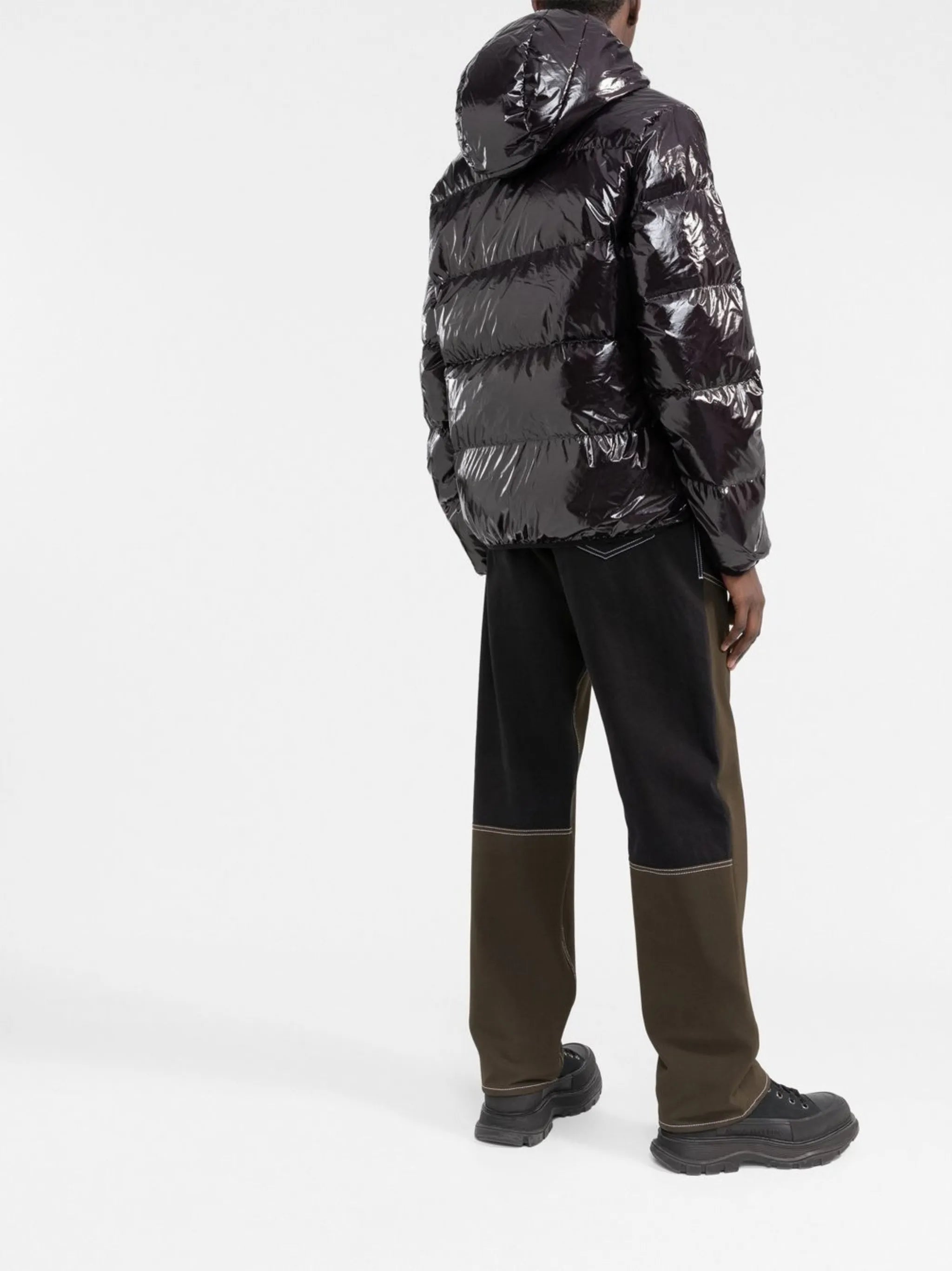 logo patch puffer jacket