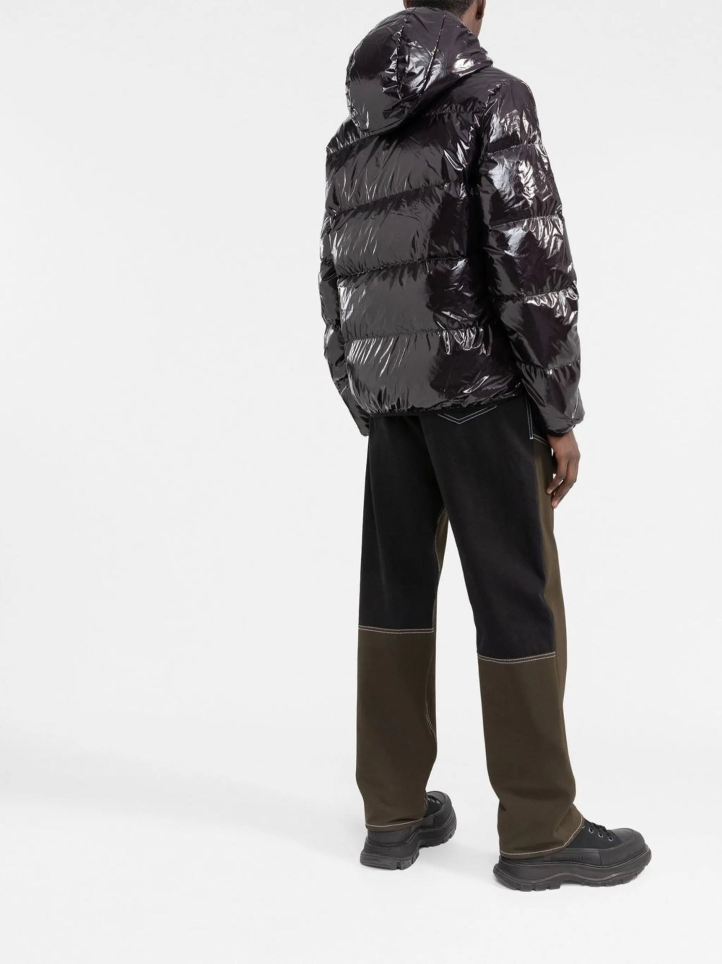 logo patch puffer jacket