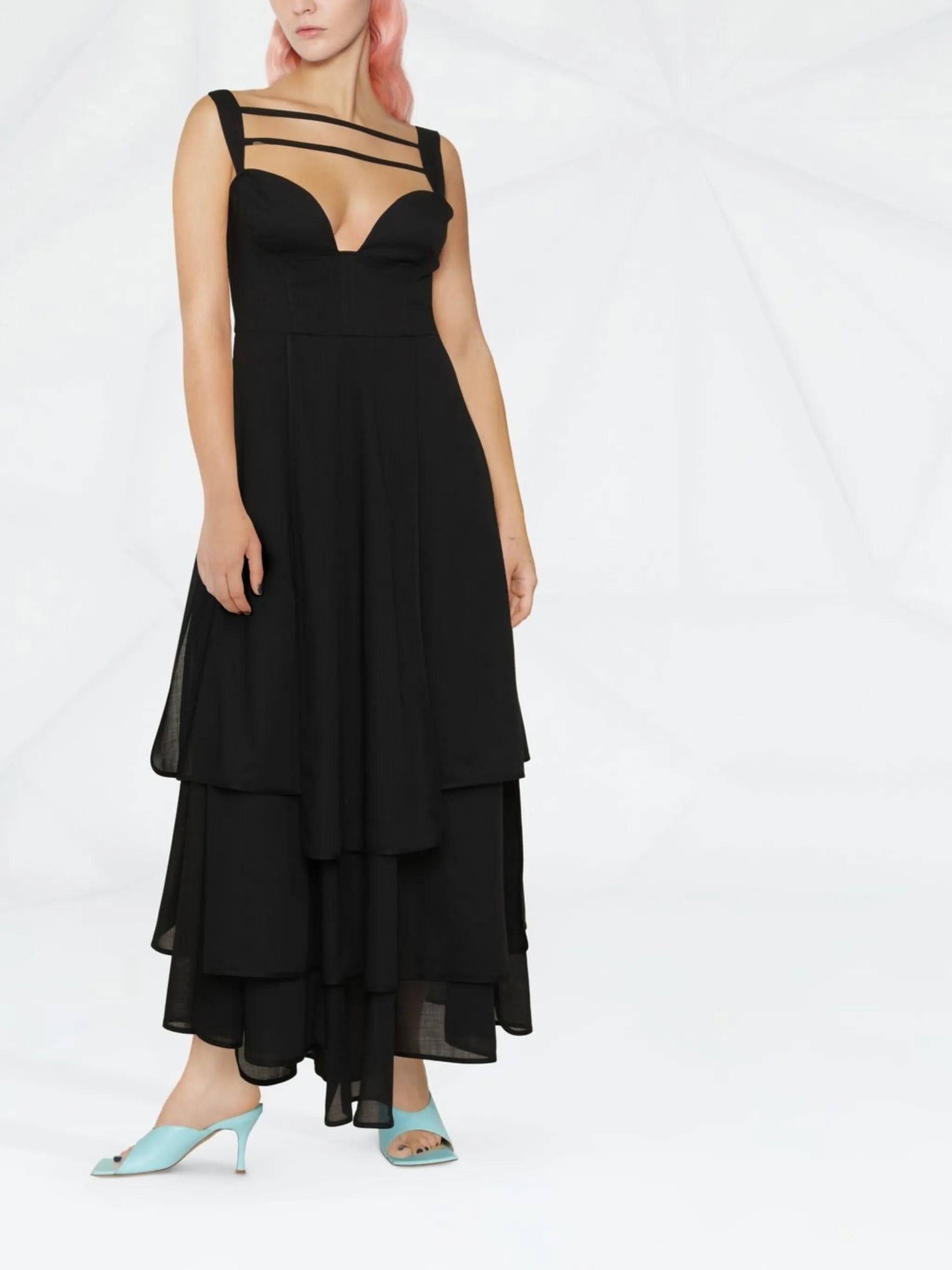 ruffled-hem dress
